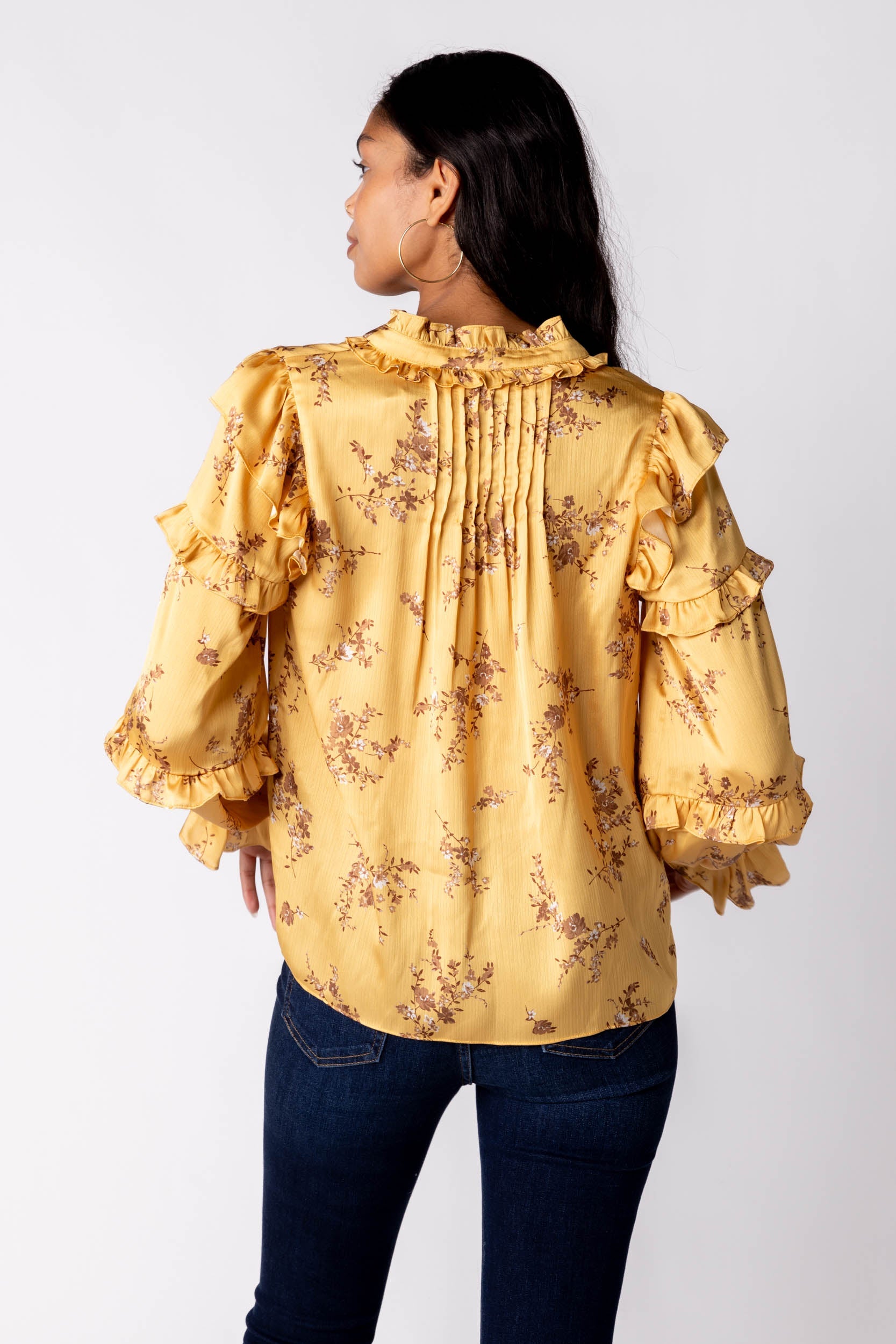 SALE - Remi Satin Floral Top