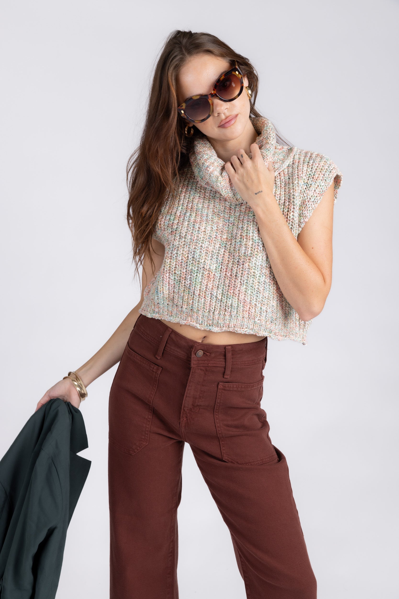 Levi Sleeveless Turtleneck Sweater