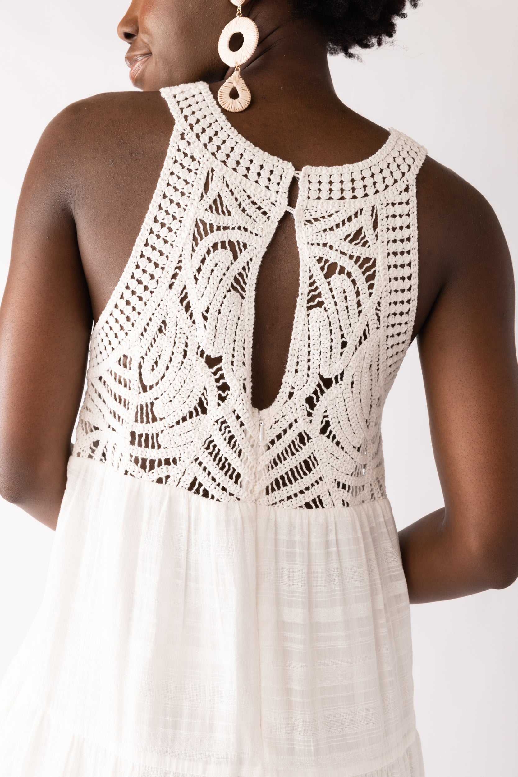 SALE - Iris Crochet Detail Maxi Dress