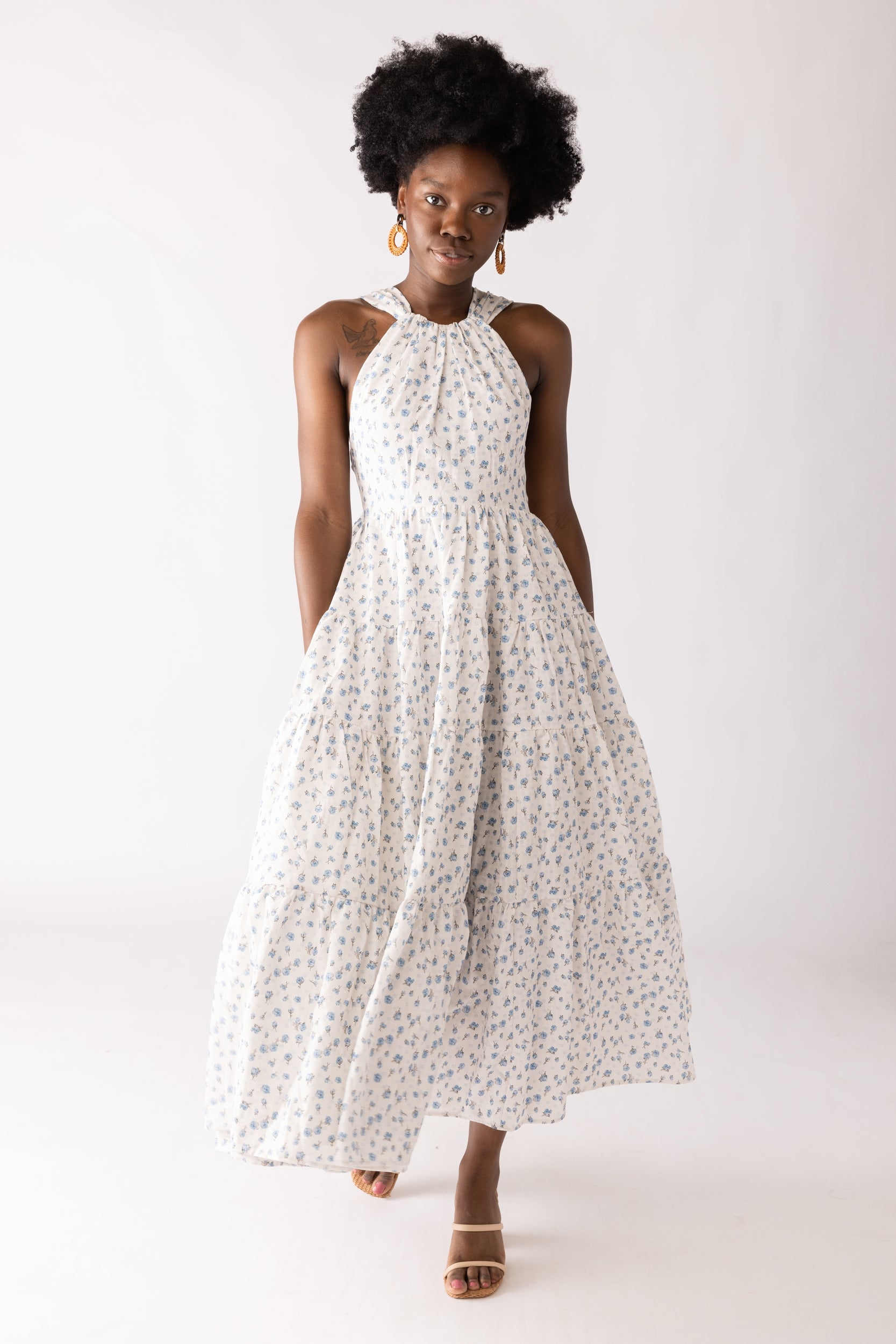 SALE - Opal Prairie Halter Maxi Dress