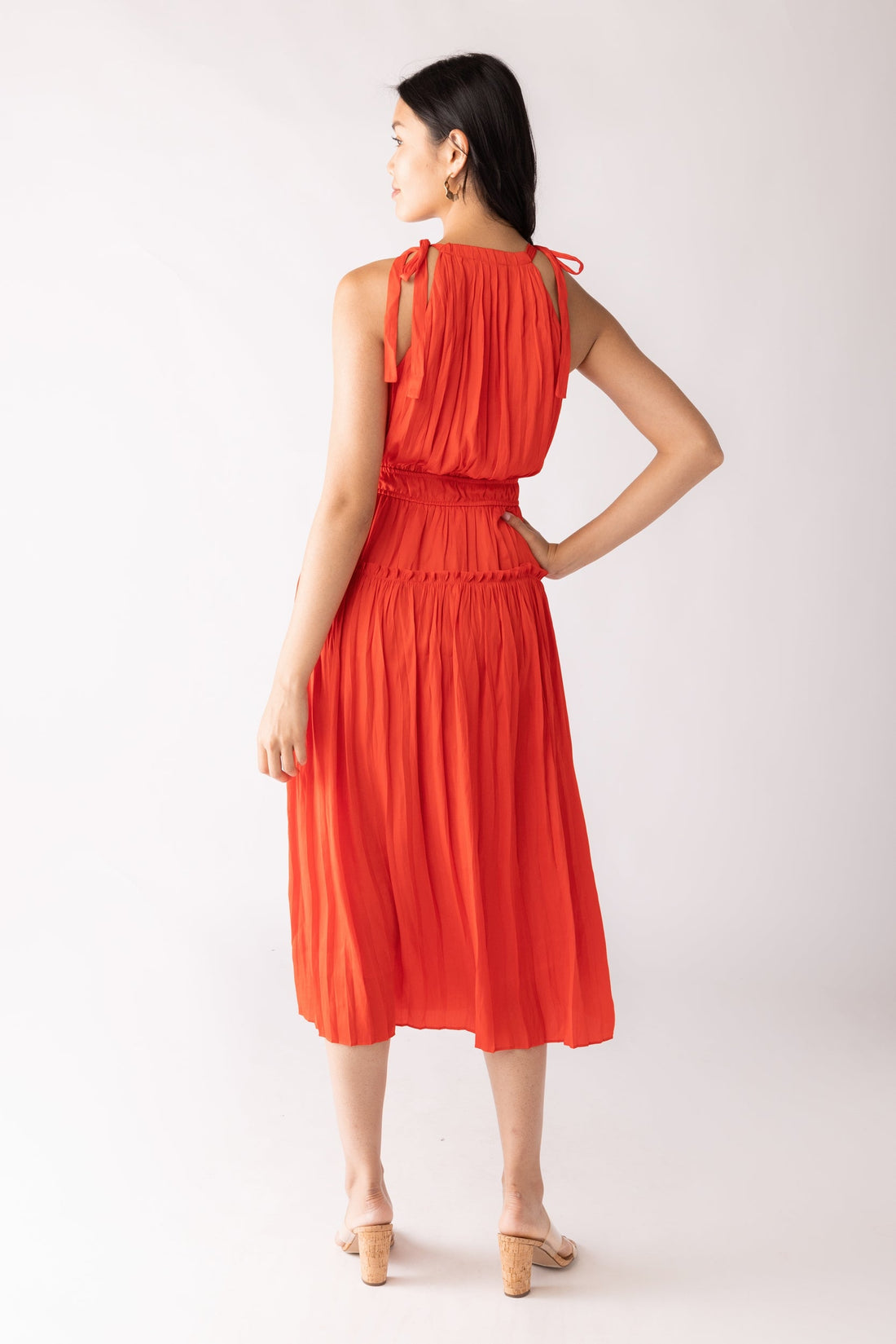 SALE - Callan Pleated Detail Midi Dress