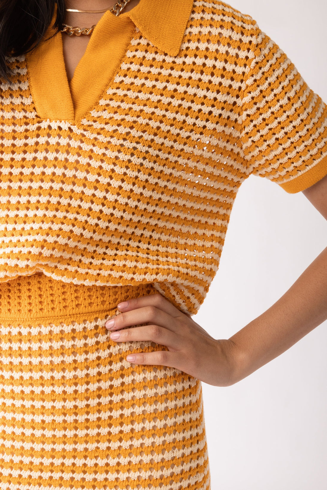 SALE - Lacie Crochet Collared Top