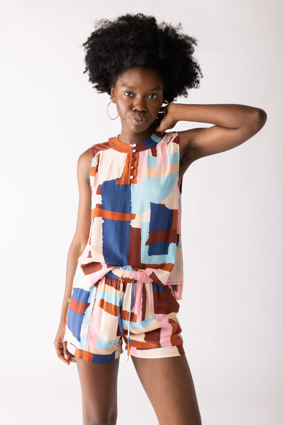 SALE - Anika Printed Sleeveless Blouse