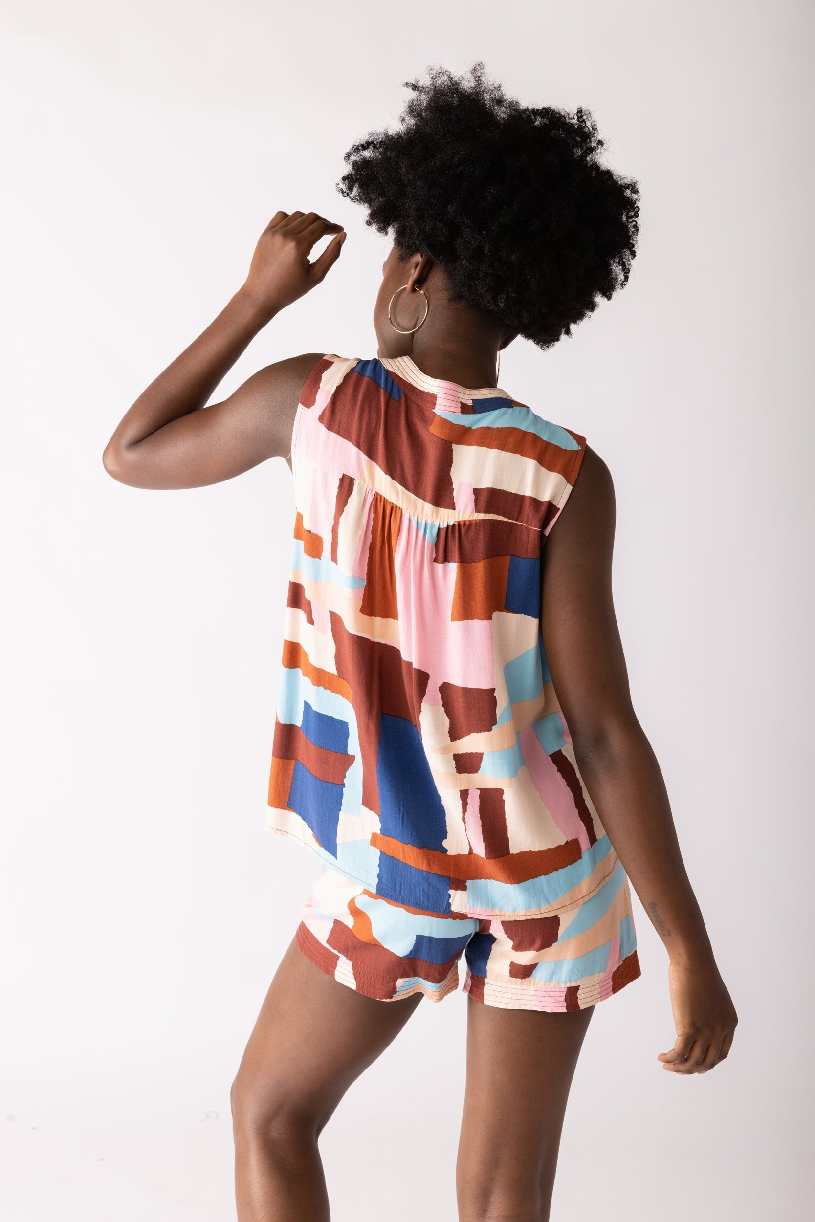SALE - Anika Printed Sleeveless Blouse