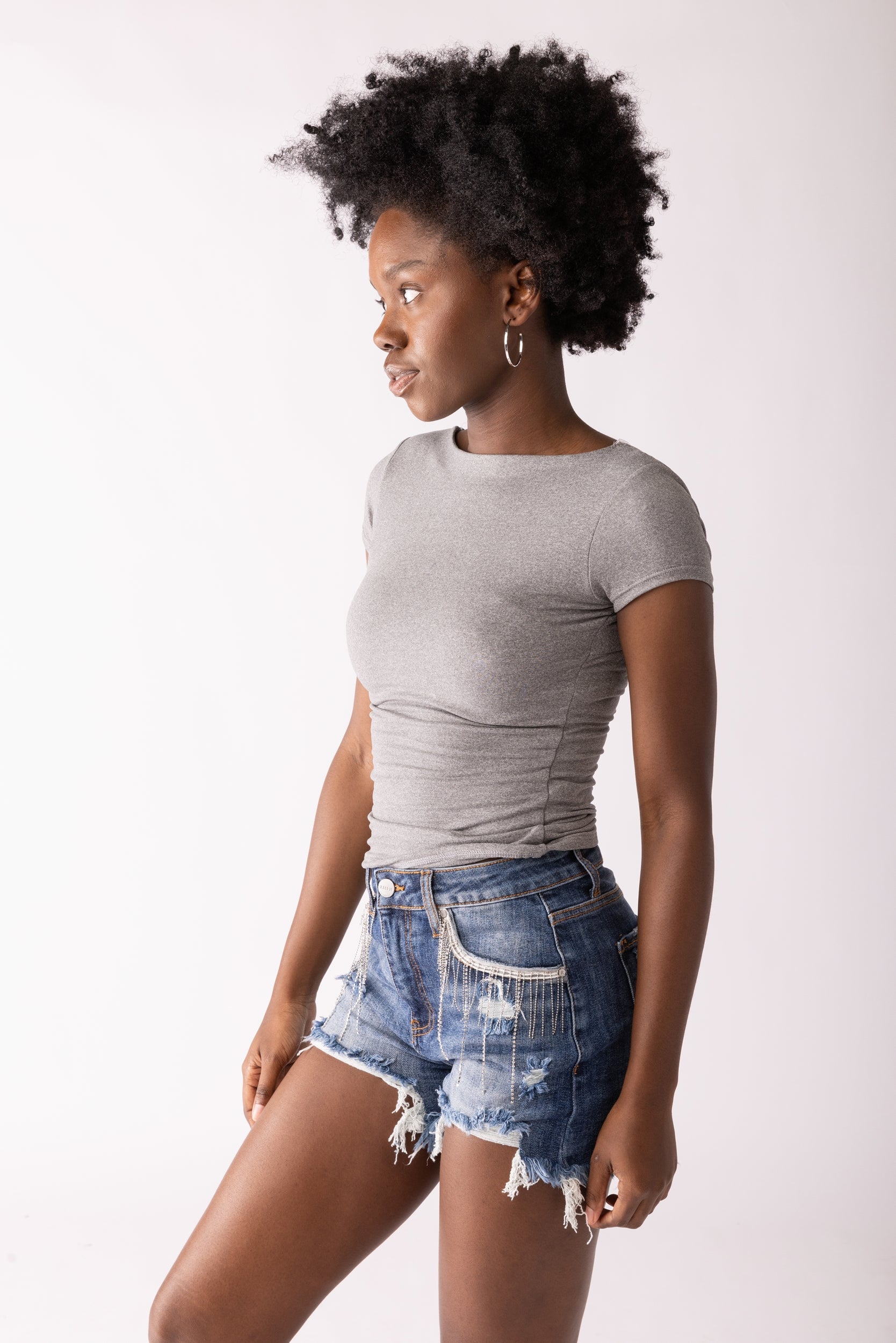SALE - Danni Open Back Fitted Tee