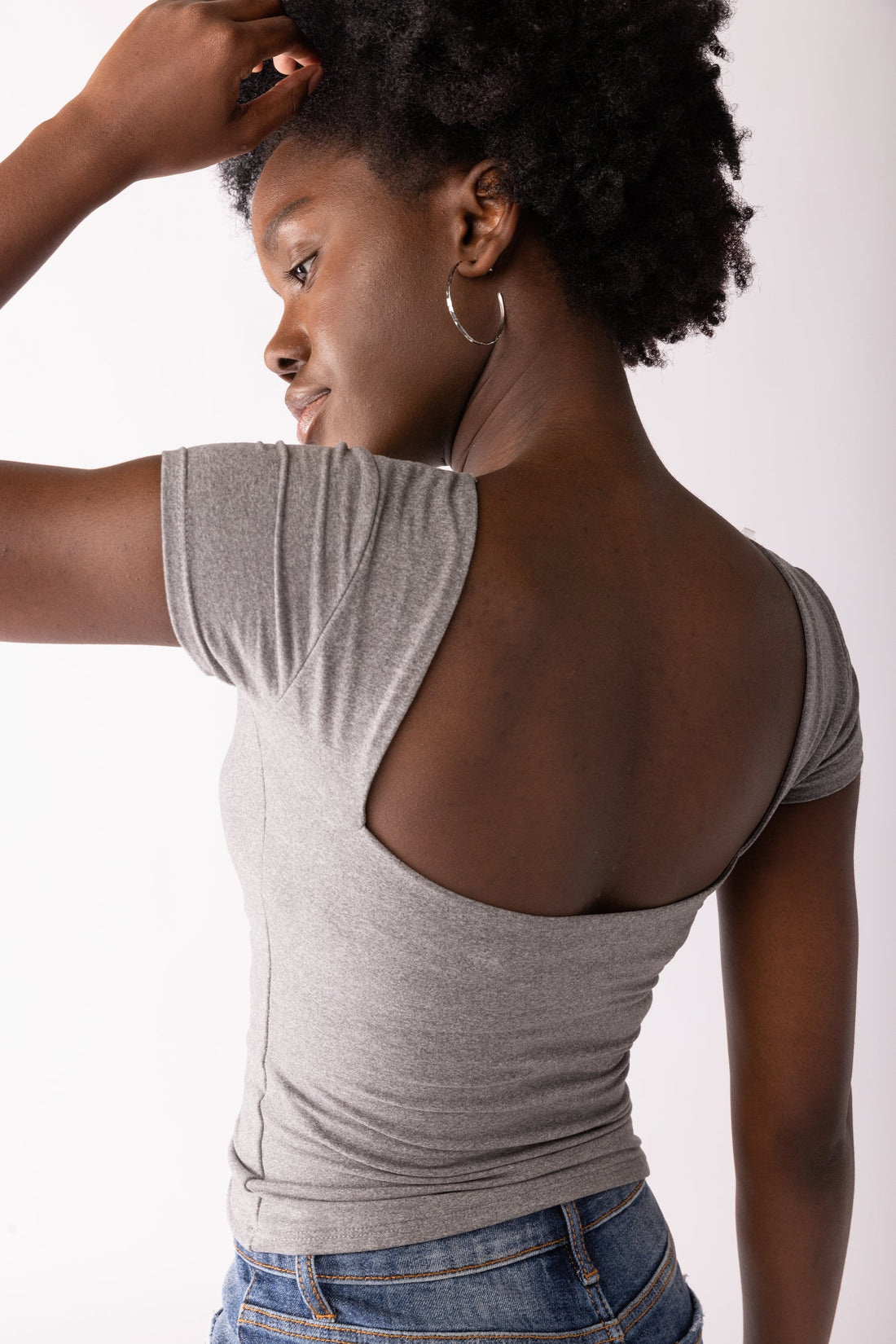 SALE - Danni Open Back Fitted Tee