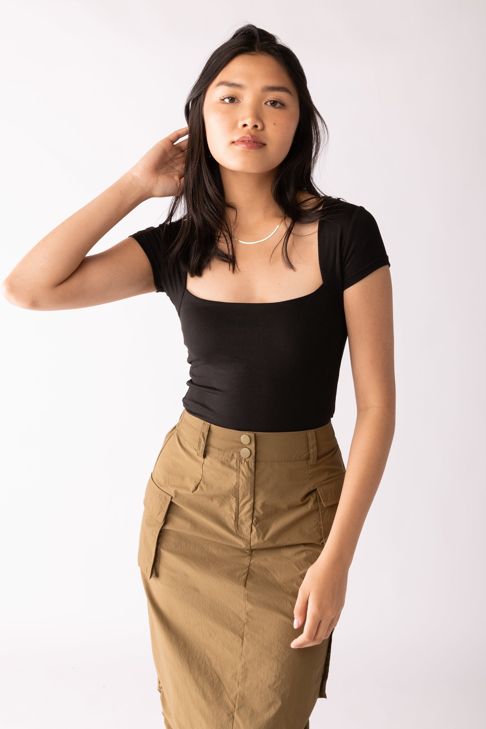 SALE - Danni Open Back Fitted Tee