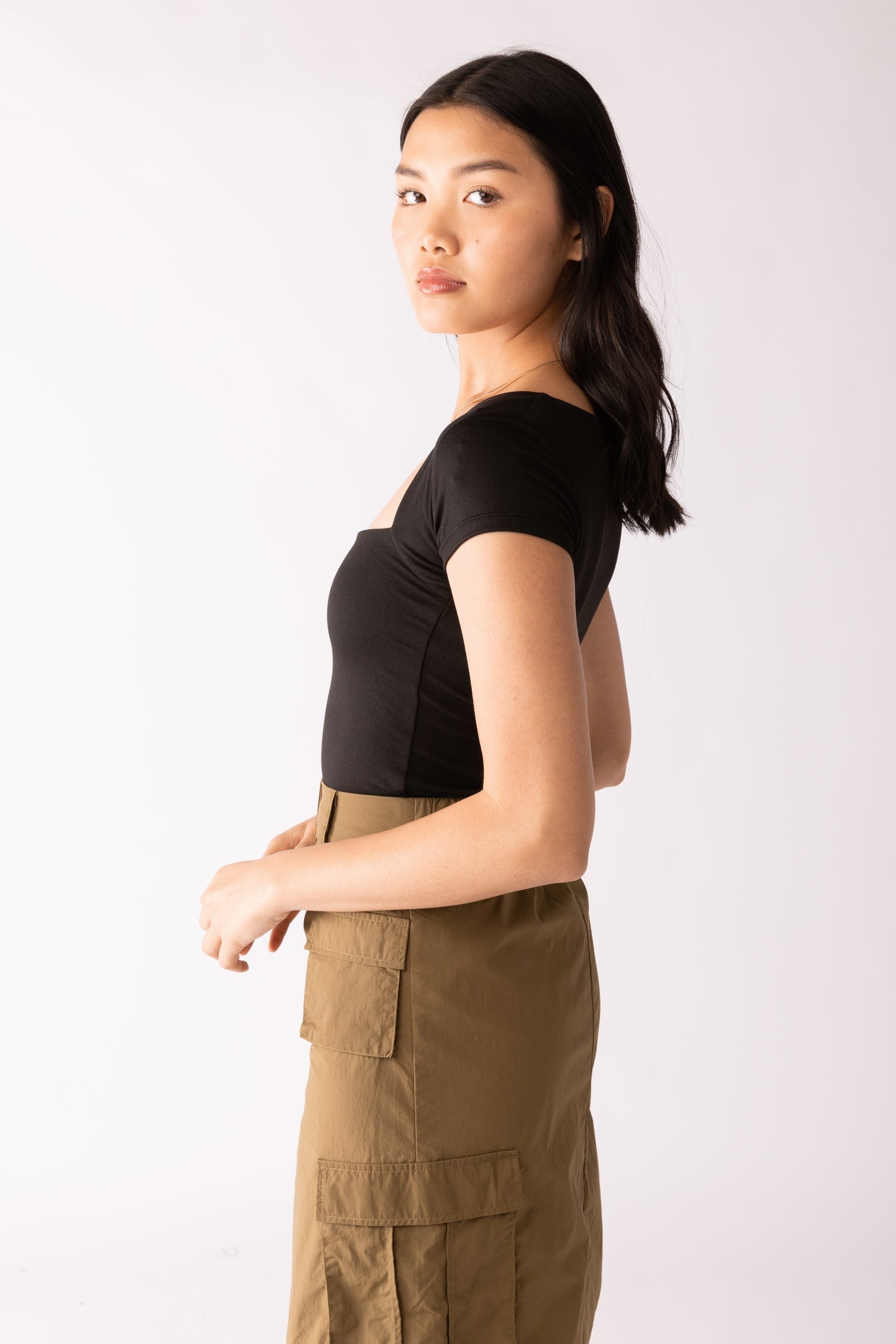 SALE - Danni Open Back Fitted Tee