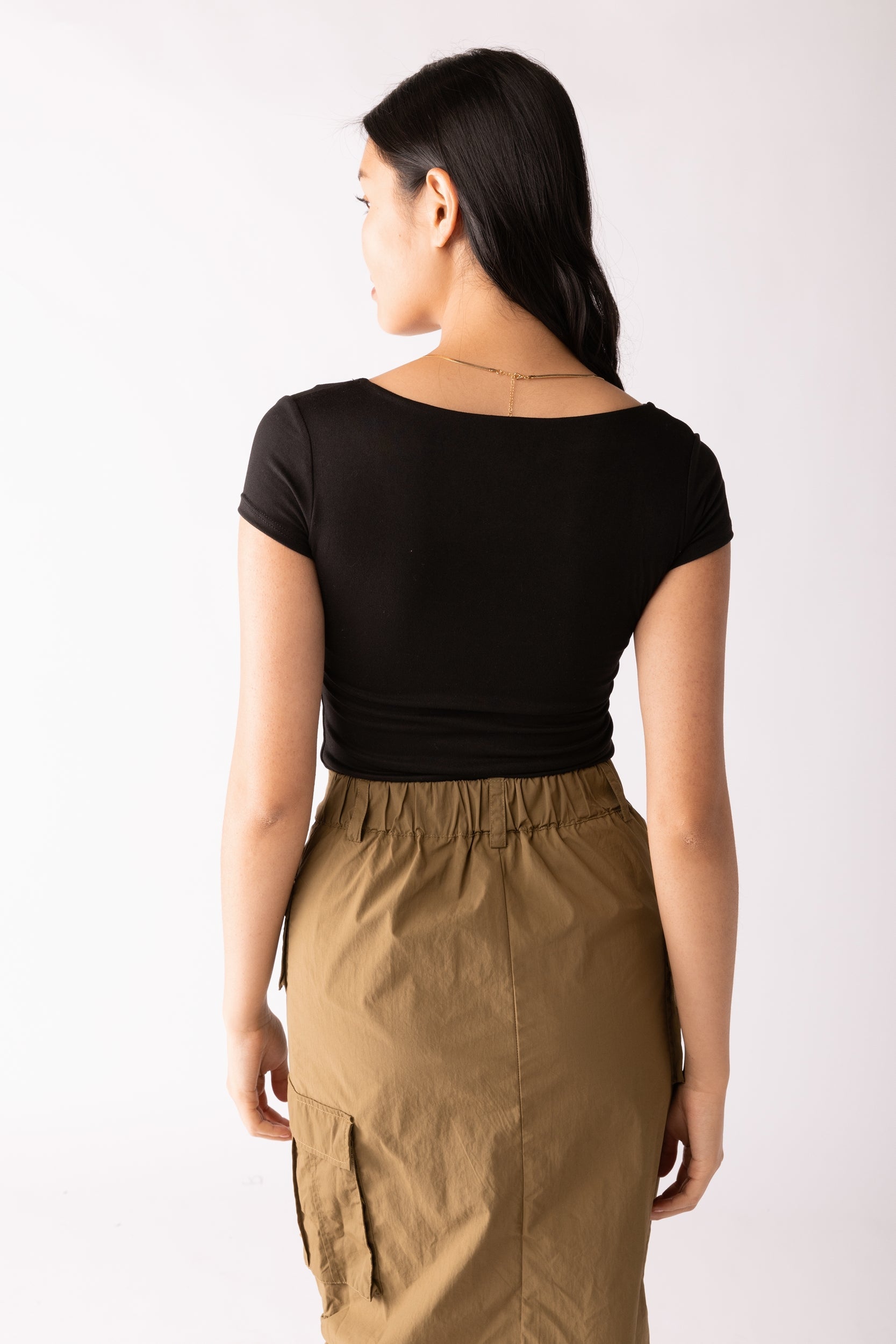 SALE - Danni Open Back Fitted Tee