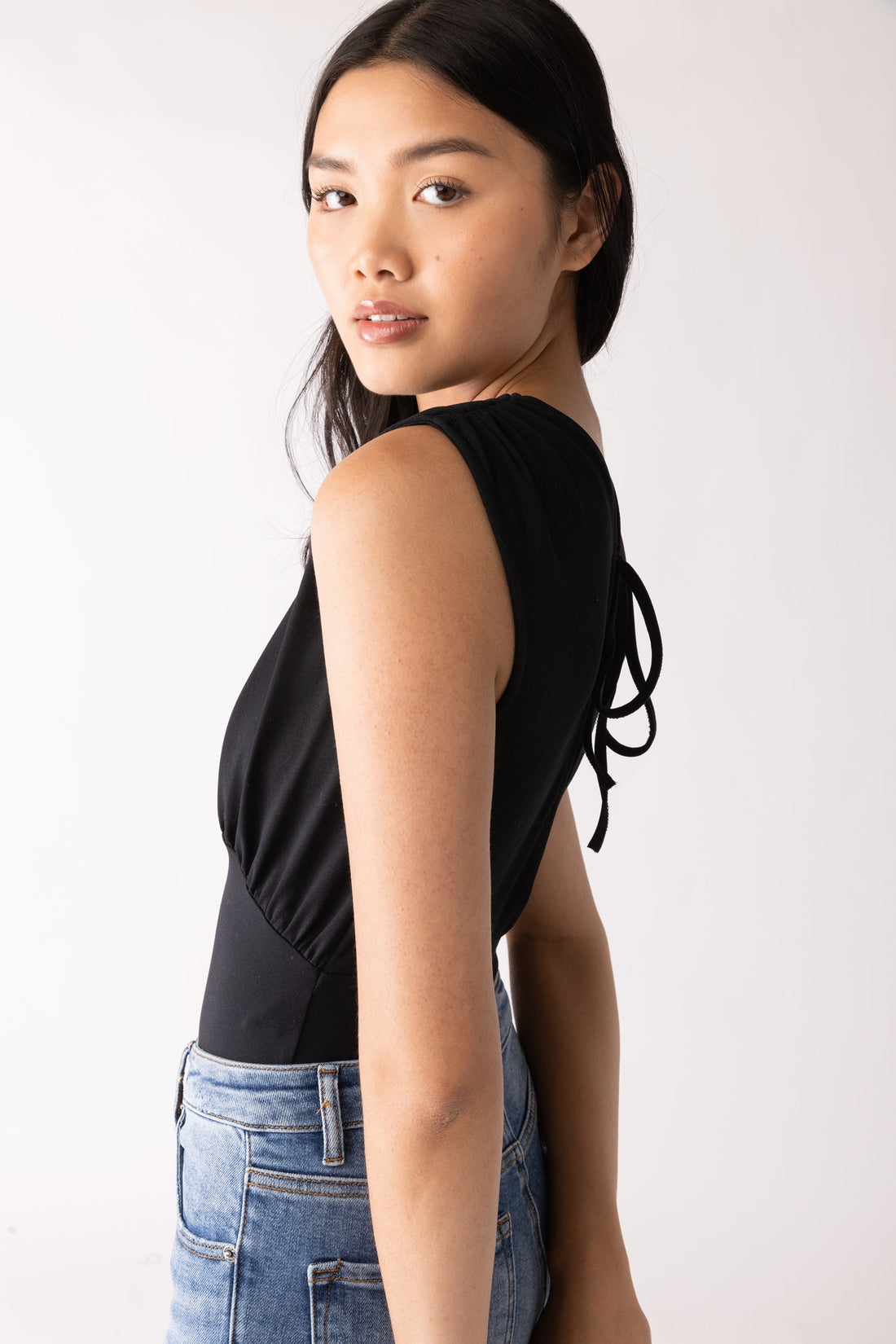 SALE - Cecily Gathered Detail Bodysuit