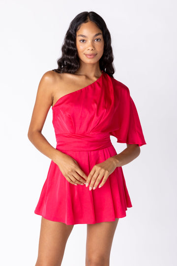 SALE - Lila One Shoulder Romper