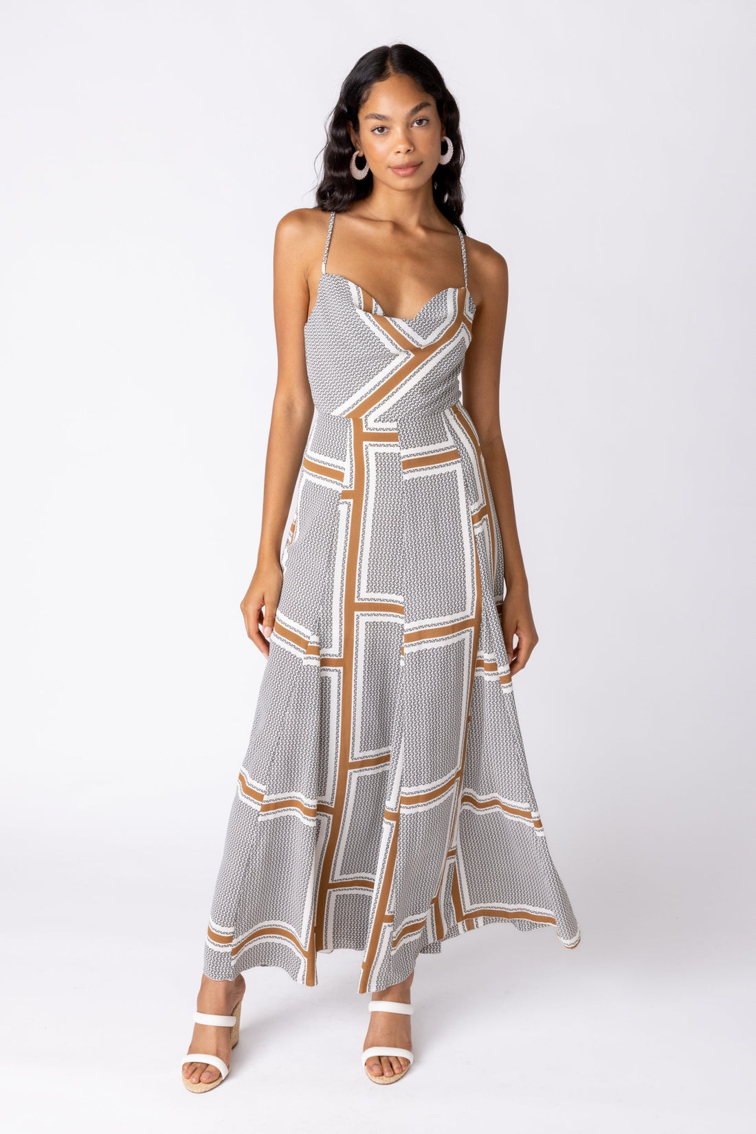 SALE - Warner Cowl Neck Printed Maxi Dress