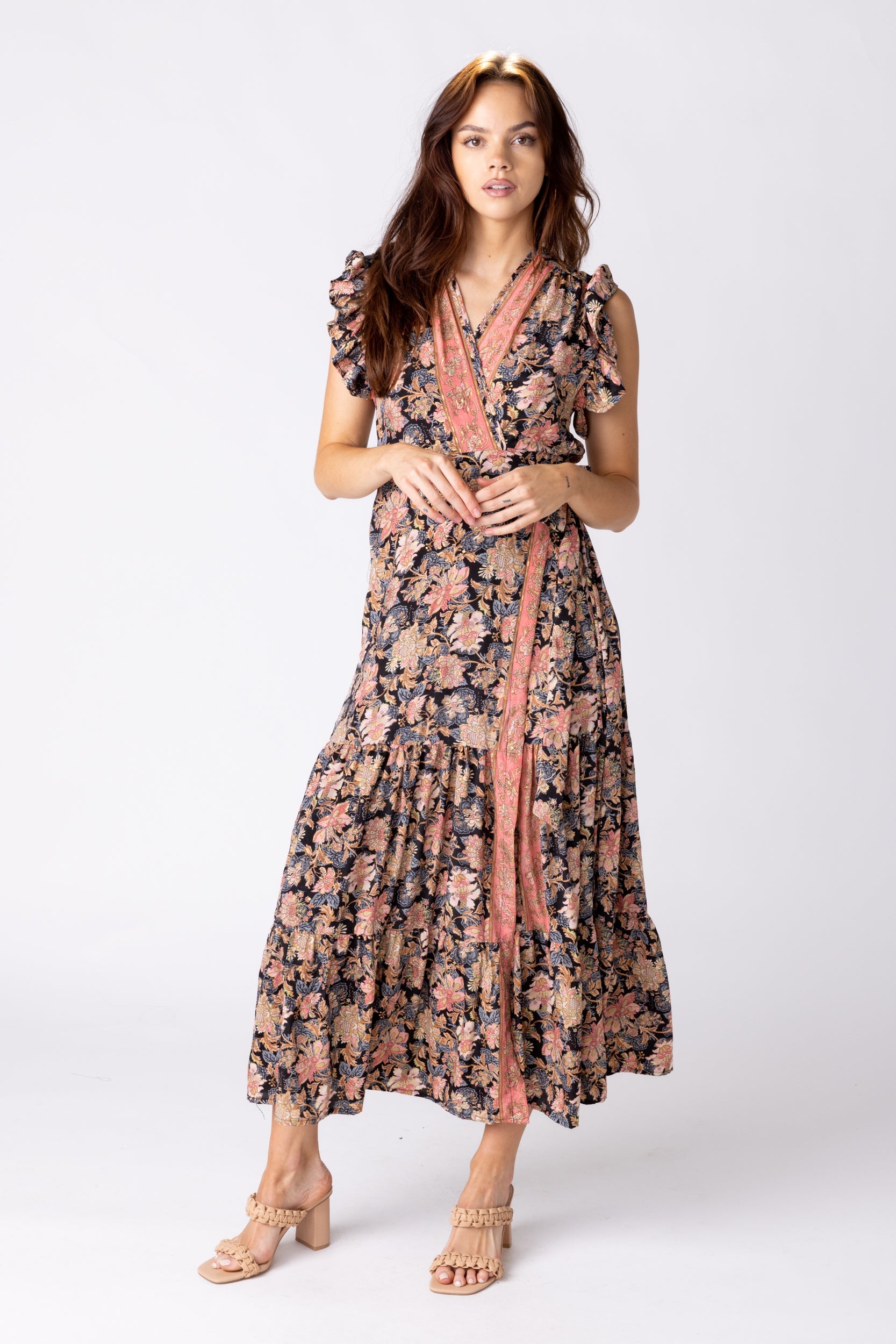 SALE - Poppy Floral Wrap Maxi Dress