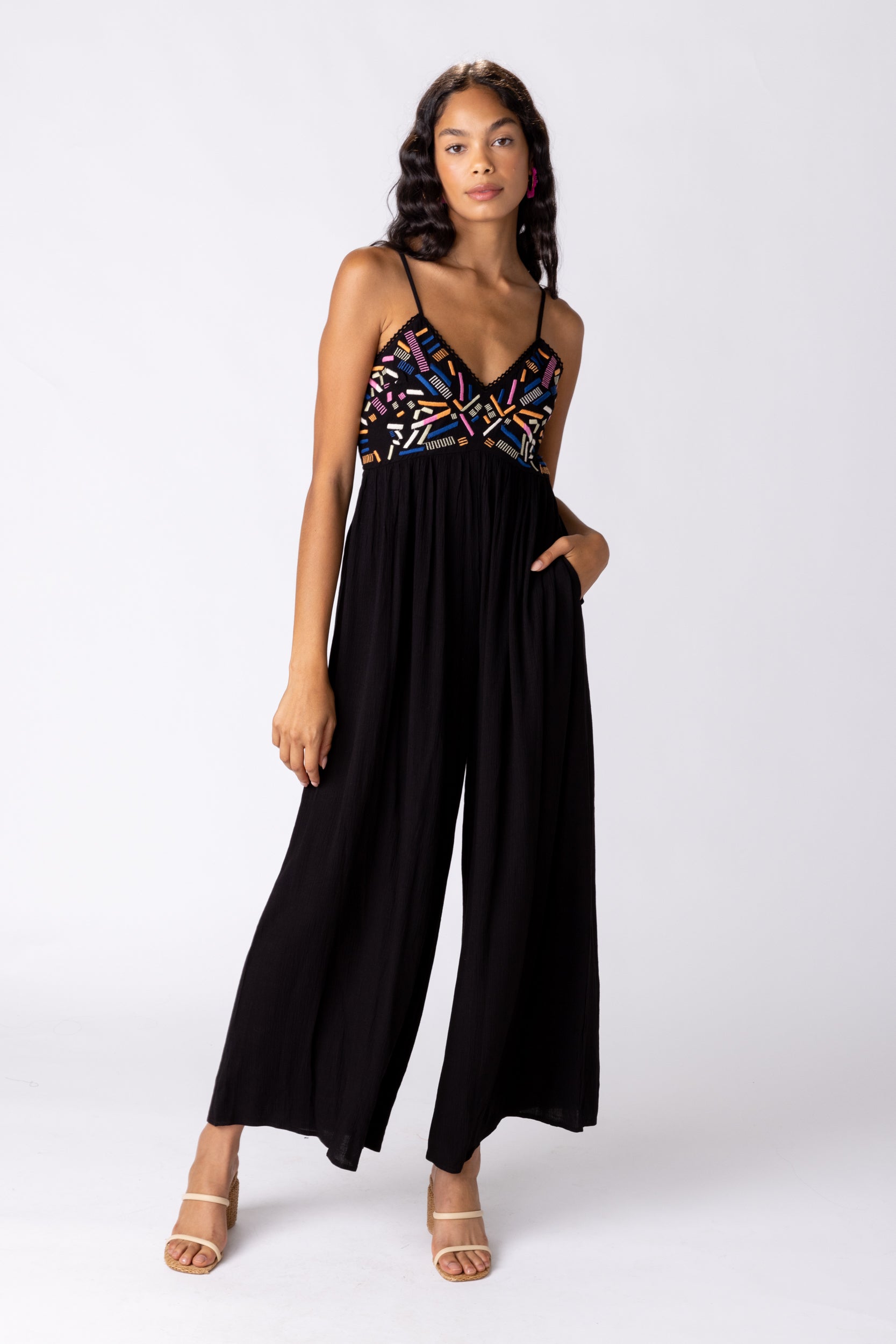 SALE - Nix Embroidered Jumpsuit