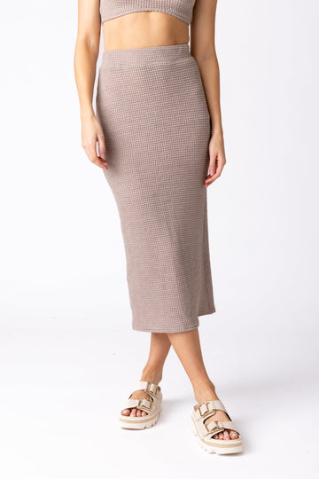 SALE - Ivie Ribbed Midi Skirt