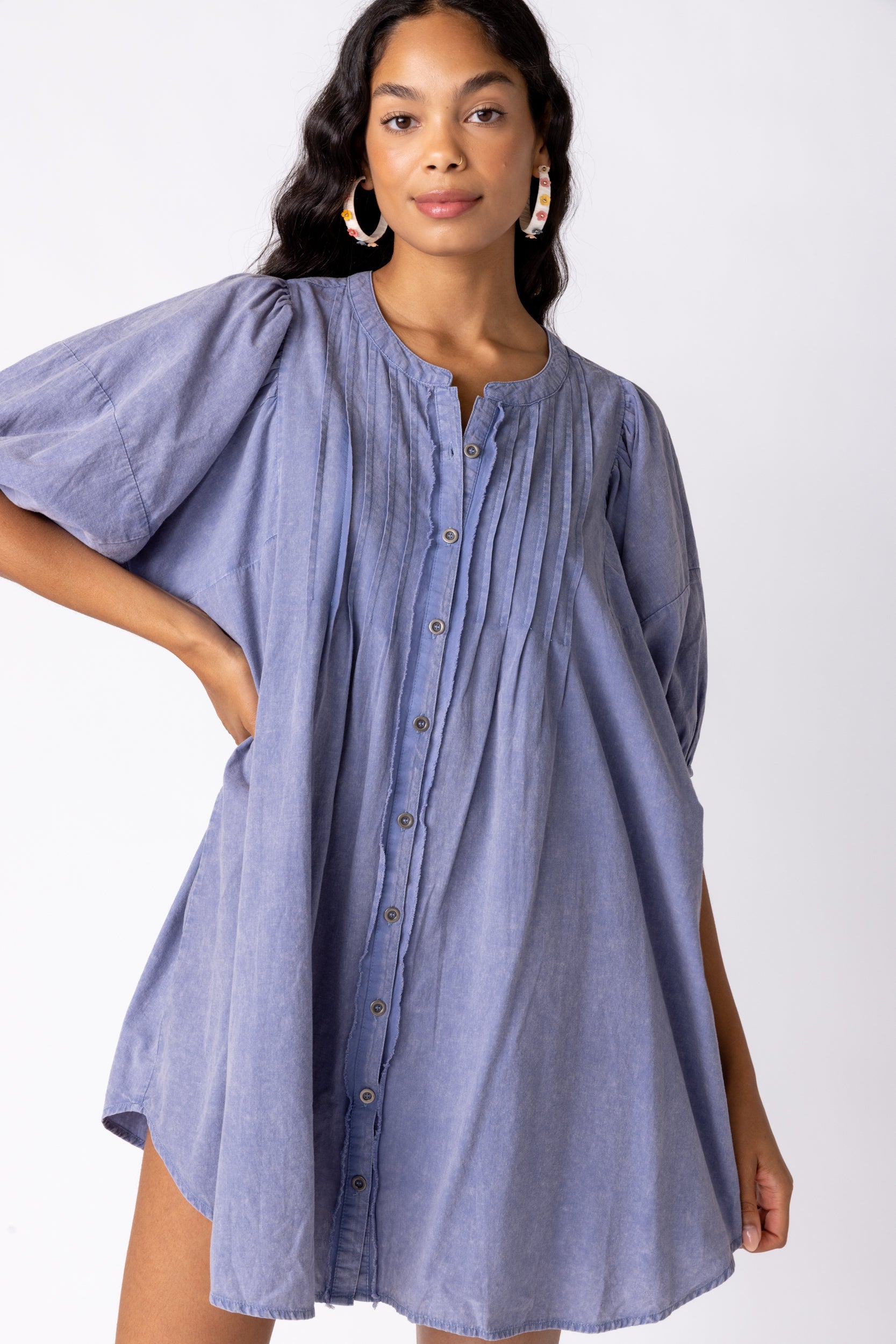 SALE - Keira Button Front Mini Dress