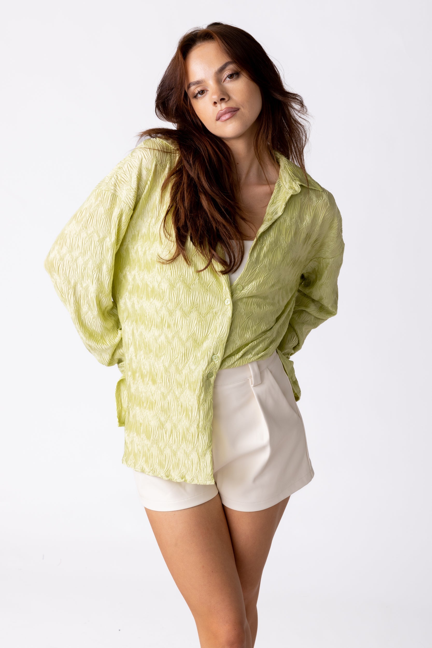 SALE - Alora Textured Button Down Blouse