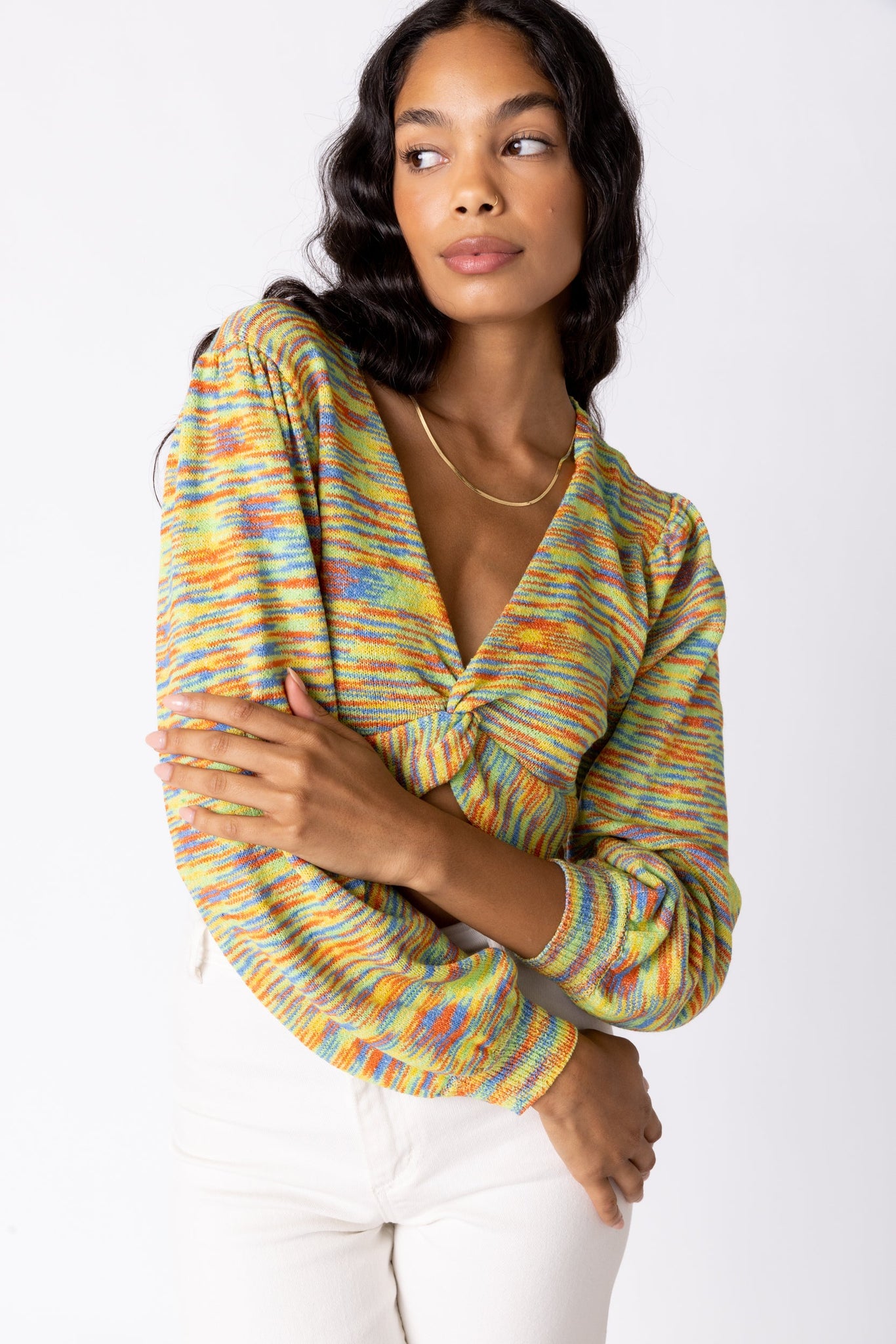 SALE - Lola Space-Dyed Knit Top