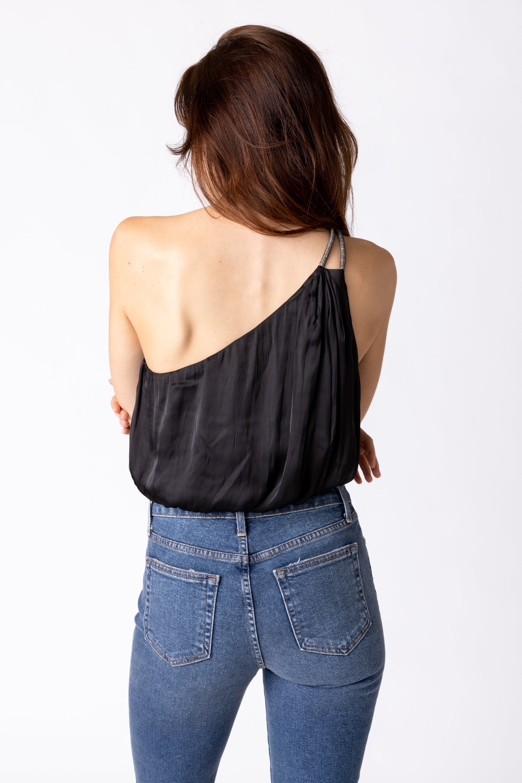 SALE - Millie One Shoulder Bubble Hem Top