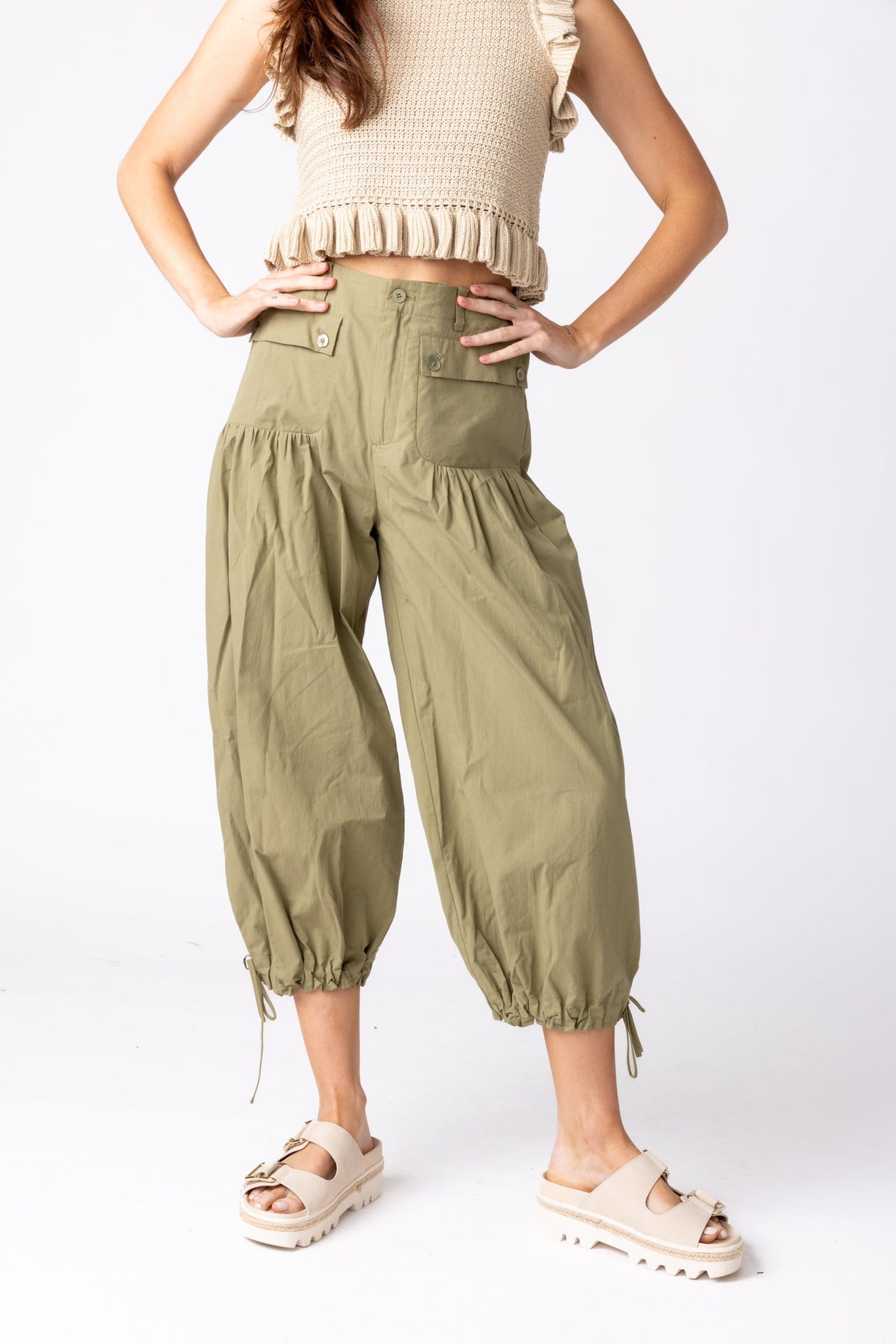 Rhodes Tie Ankle Cargo Pant