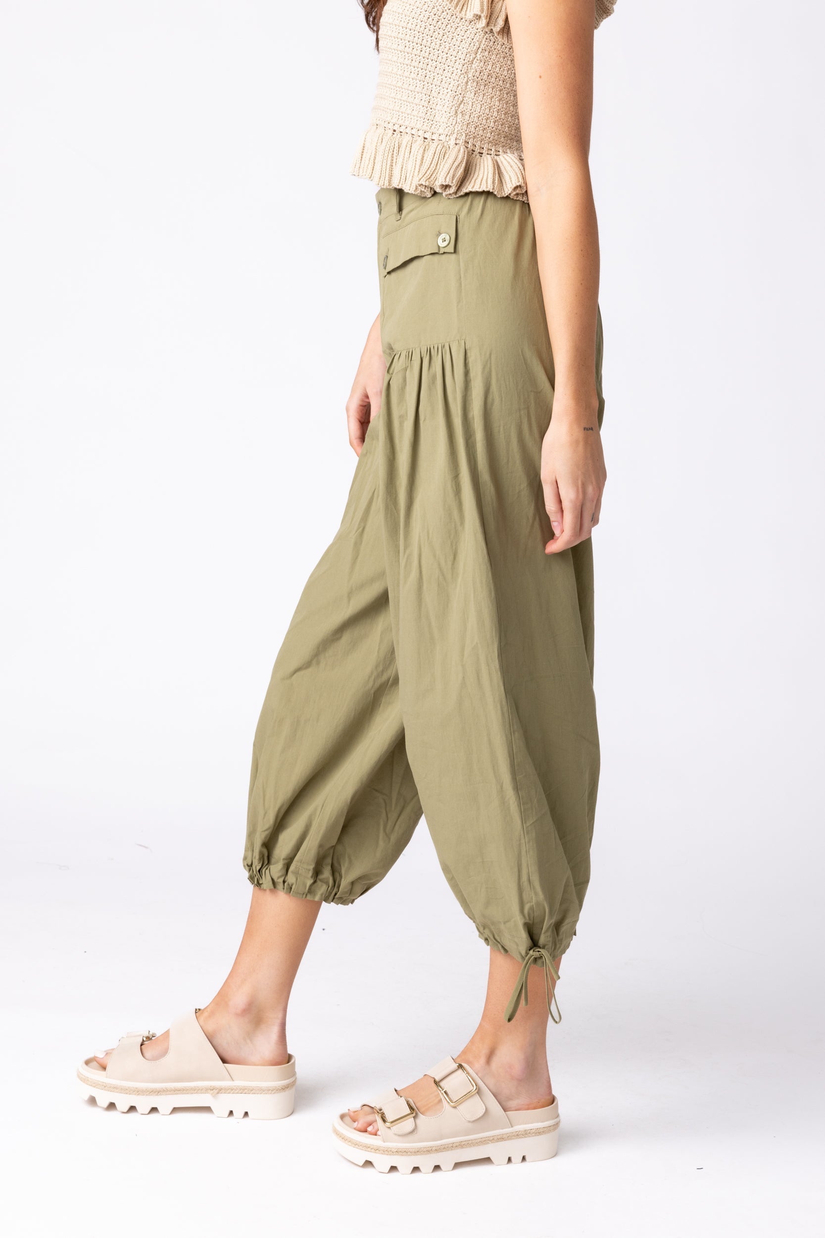 Rhodes Tie Ankle Cargo Pant