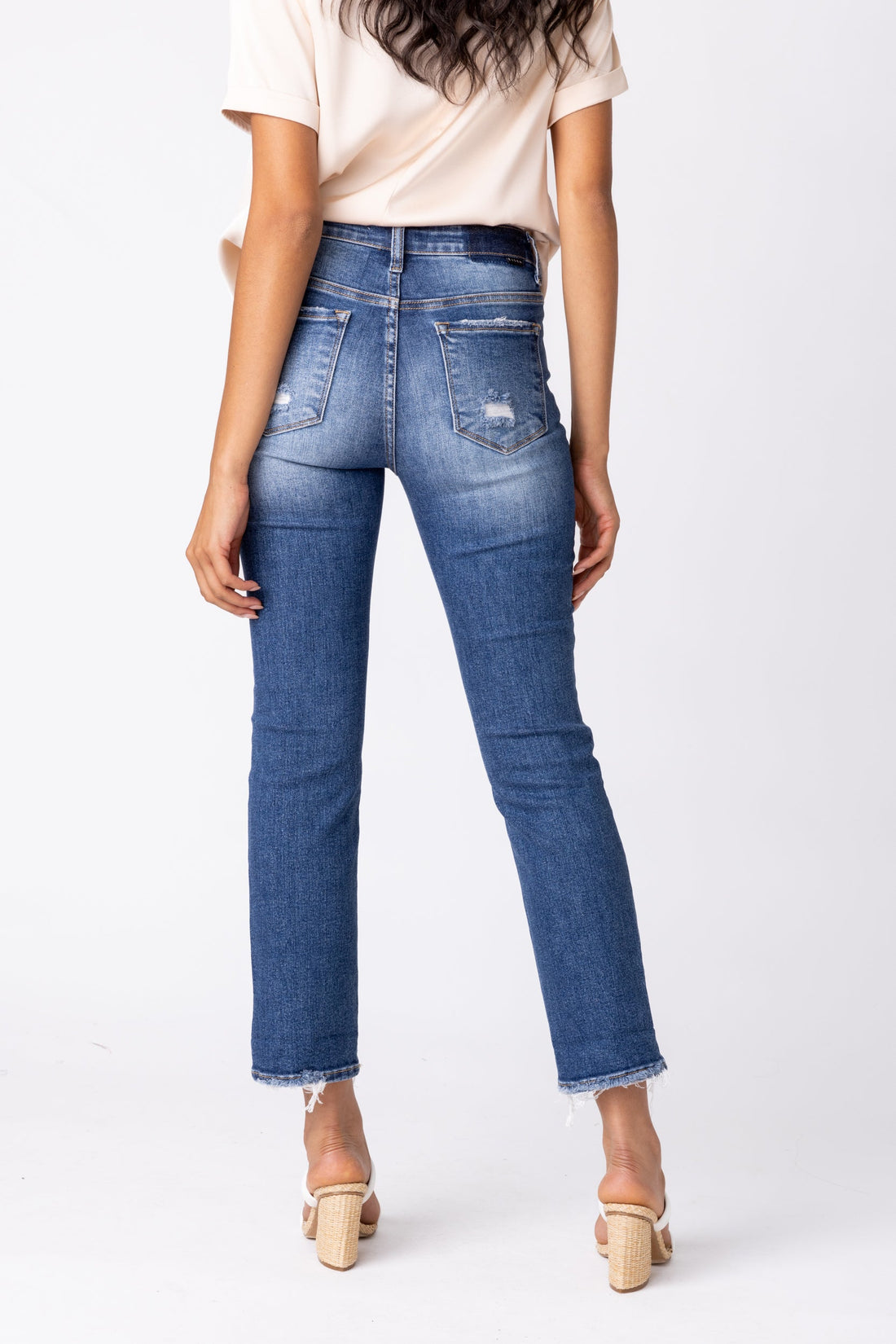 Lennon Mid Rise Straight Leg Jeans