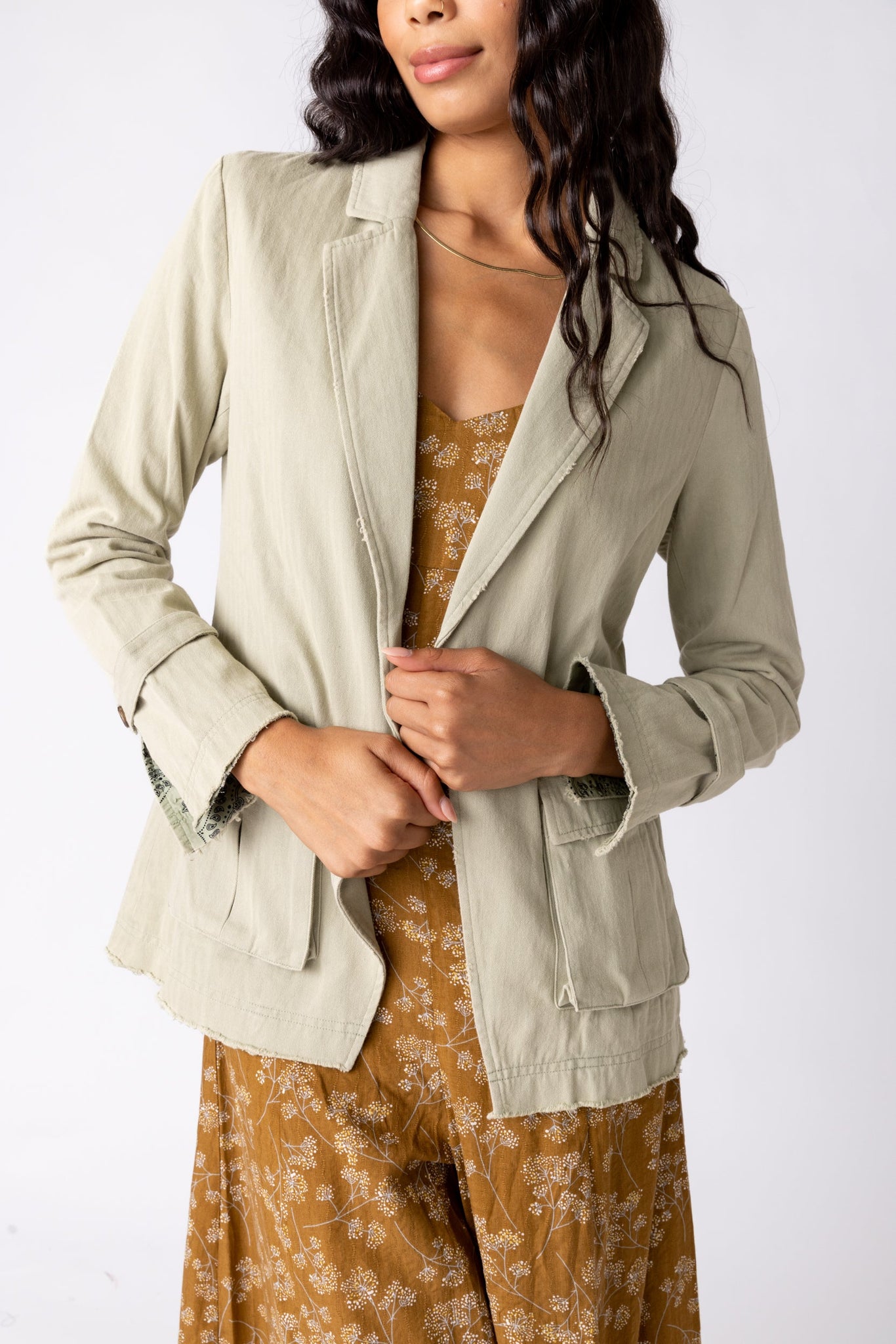 SALE - Lina Raw Hem Blazer