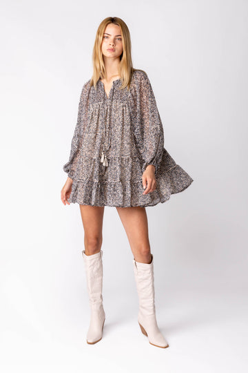 Laura Smocked Bib Mini Dress
