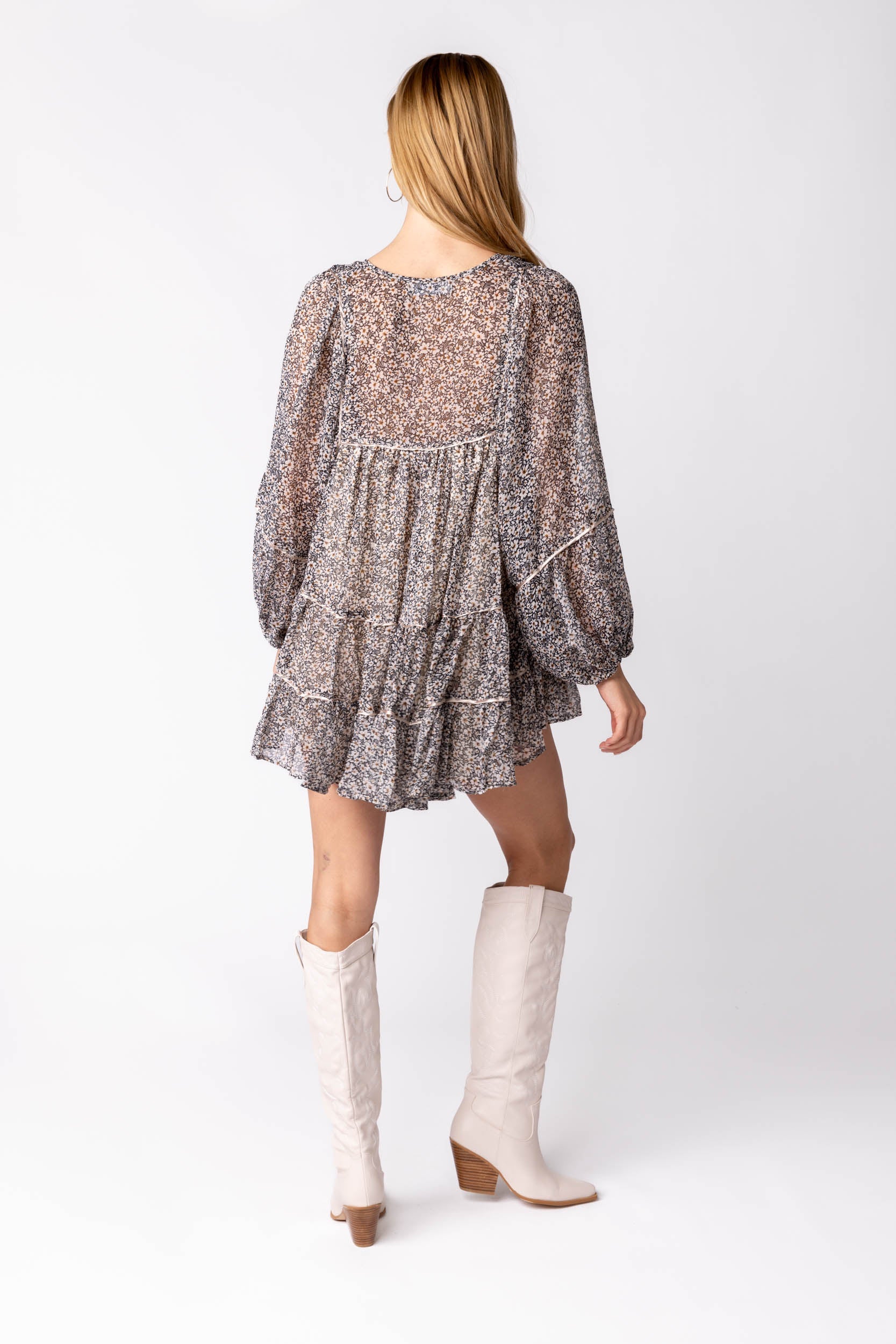 Laura Smocked Bib Mini Dress