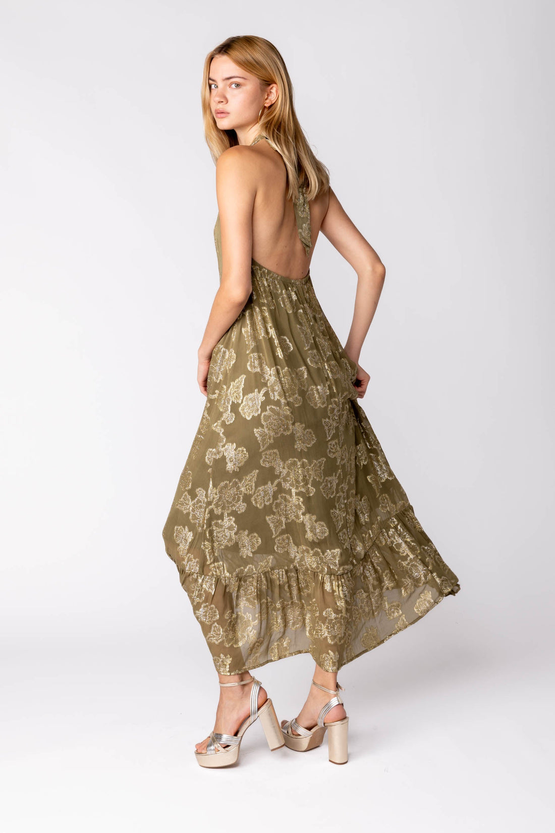 Lulu Shimmer Floral Maxi Dress