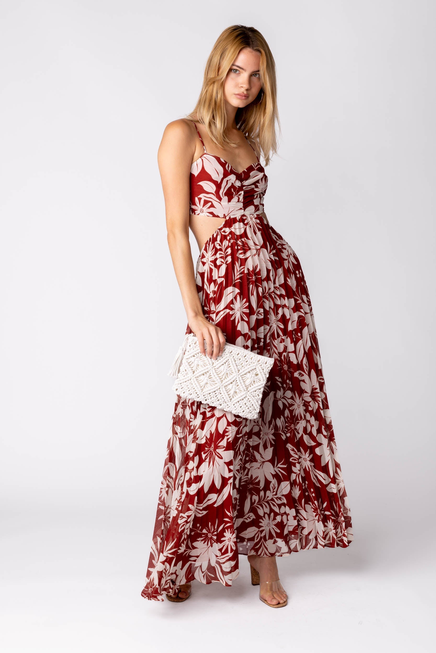 SALE - Greta Floral Pleated Maxi Dress