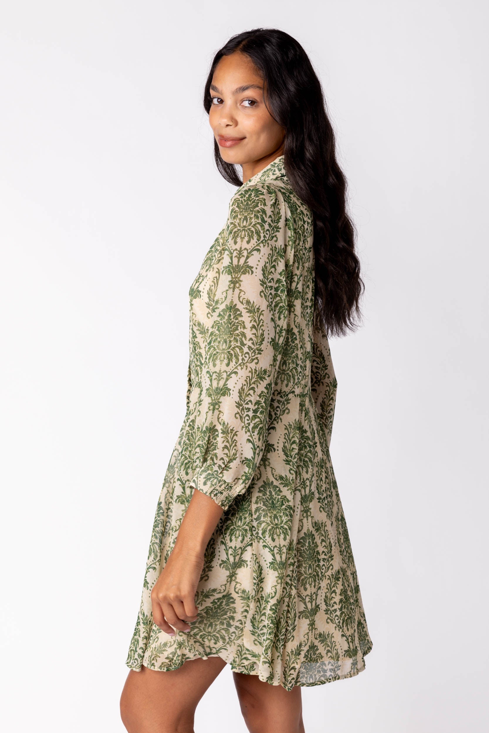 Teagan Chiffon Shirt Dress