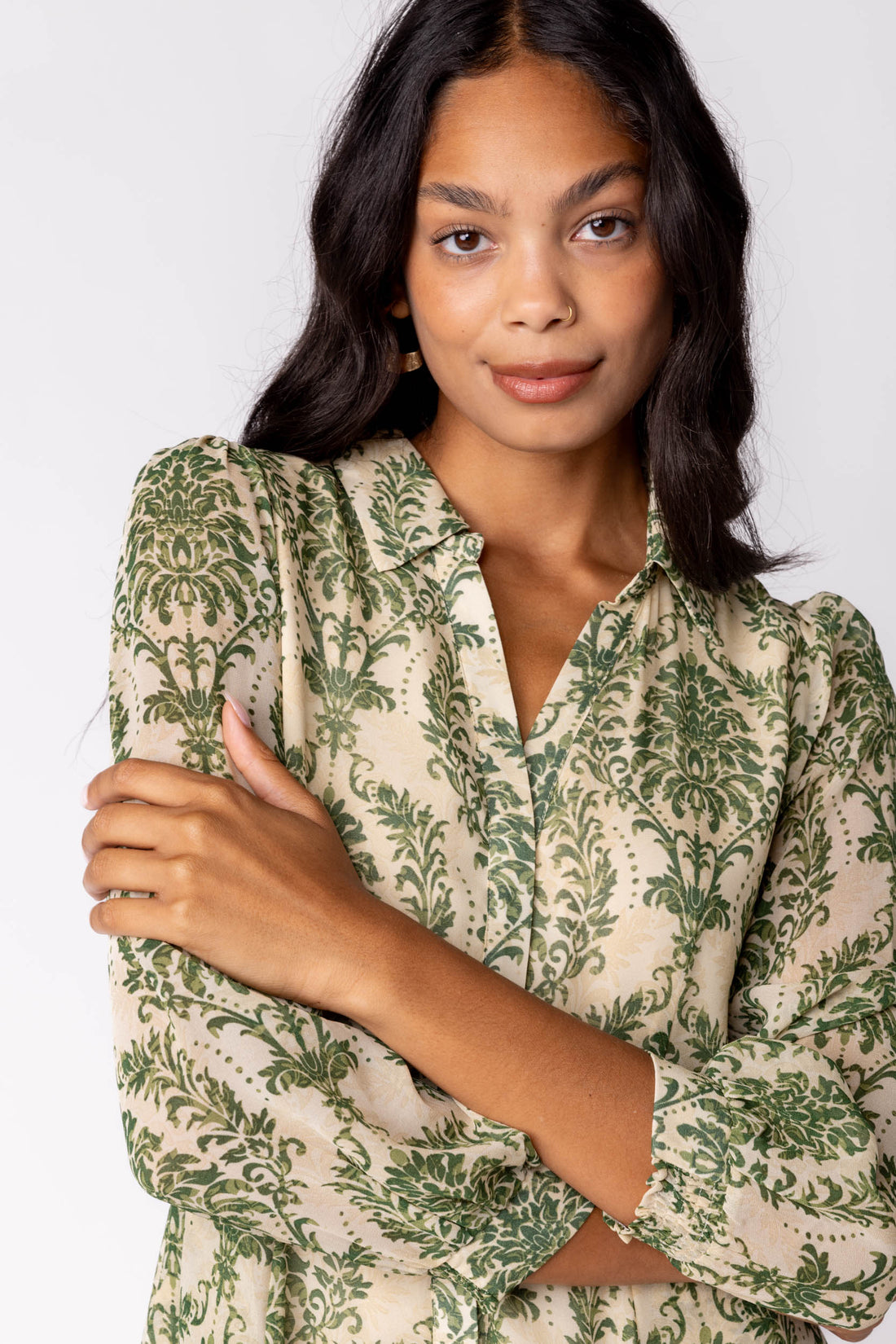 Teagan Chiffon Shirt Dress