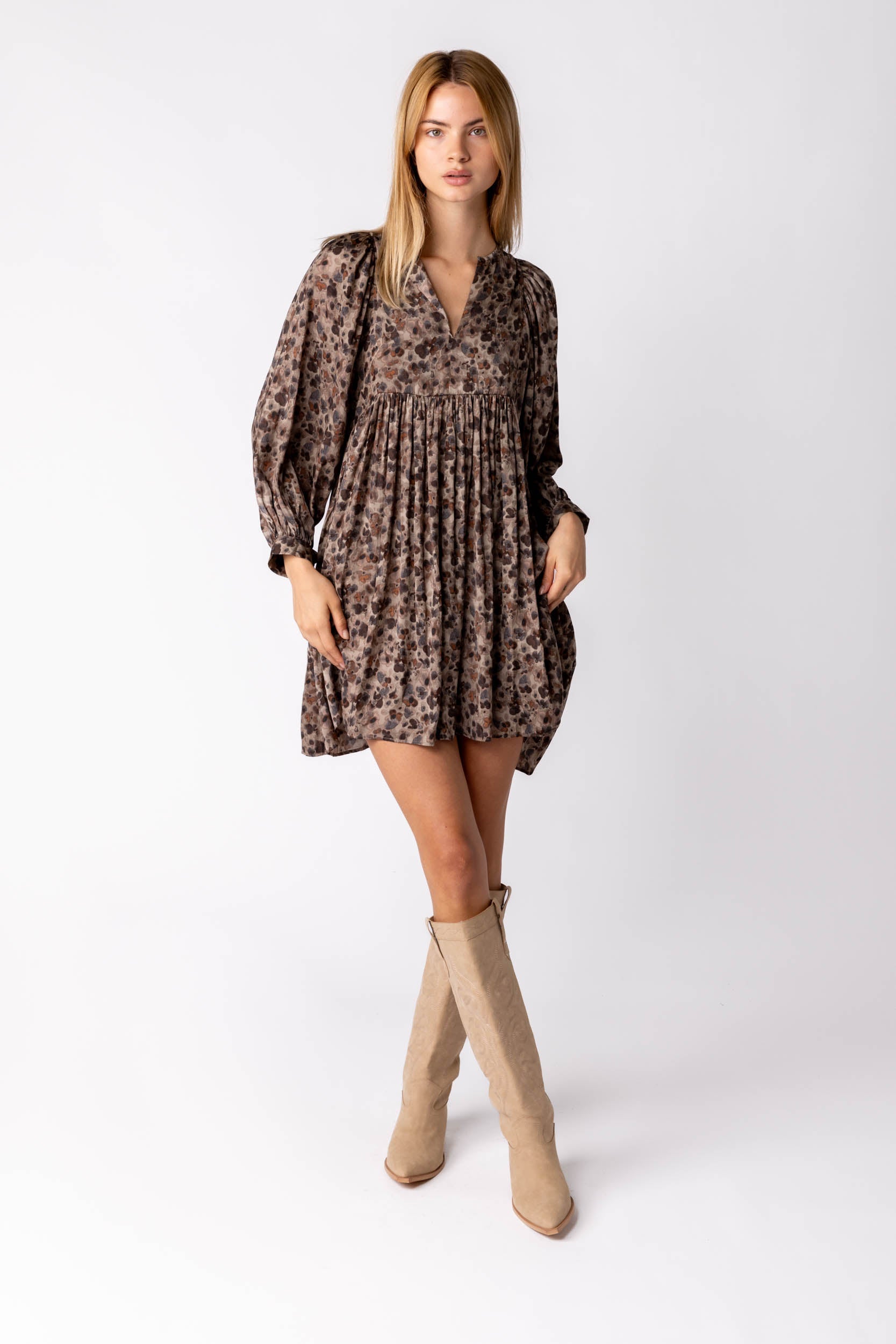 Cierra Peasant Sleeve Dress