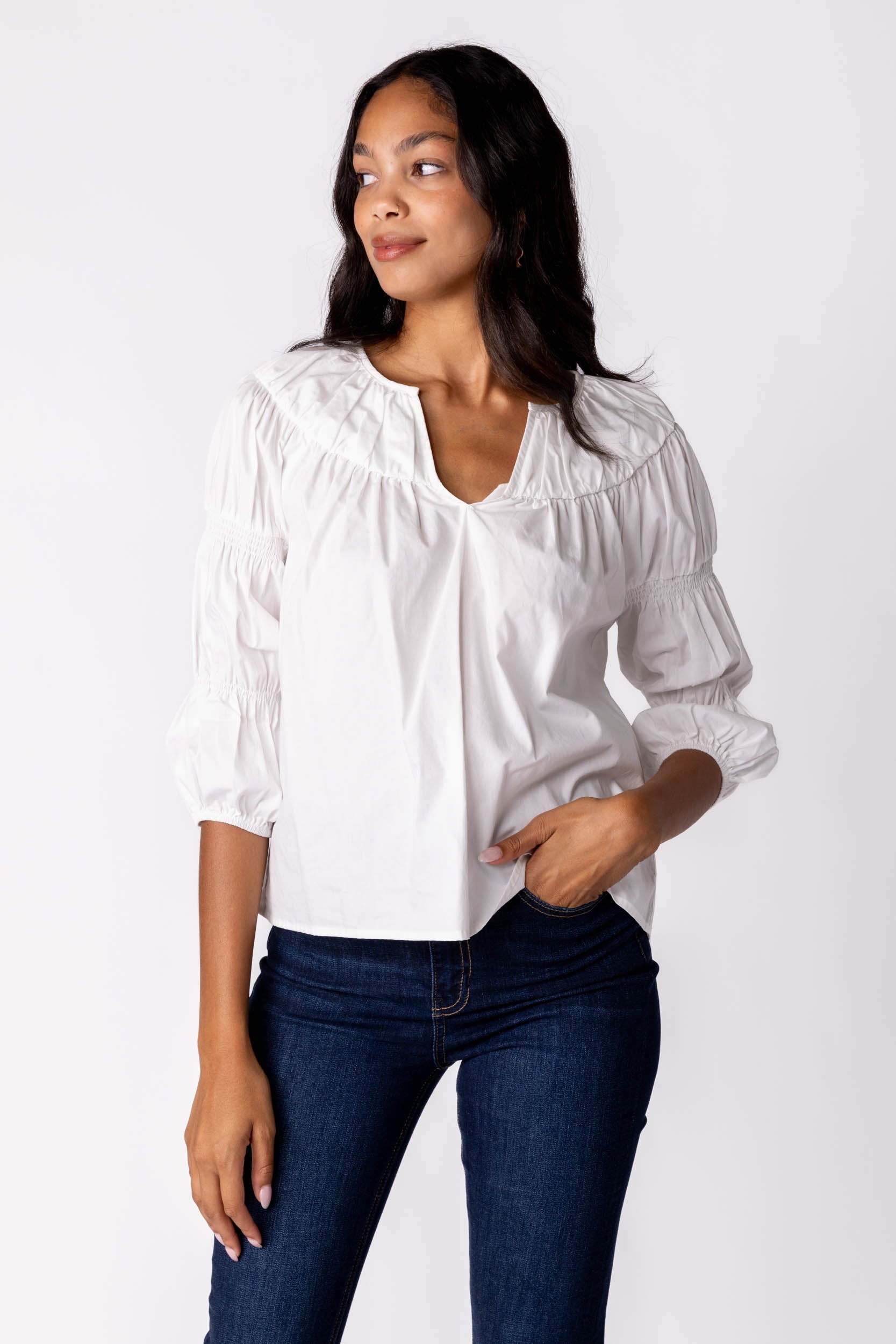 SALE - Cara V Neck Blouse