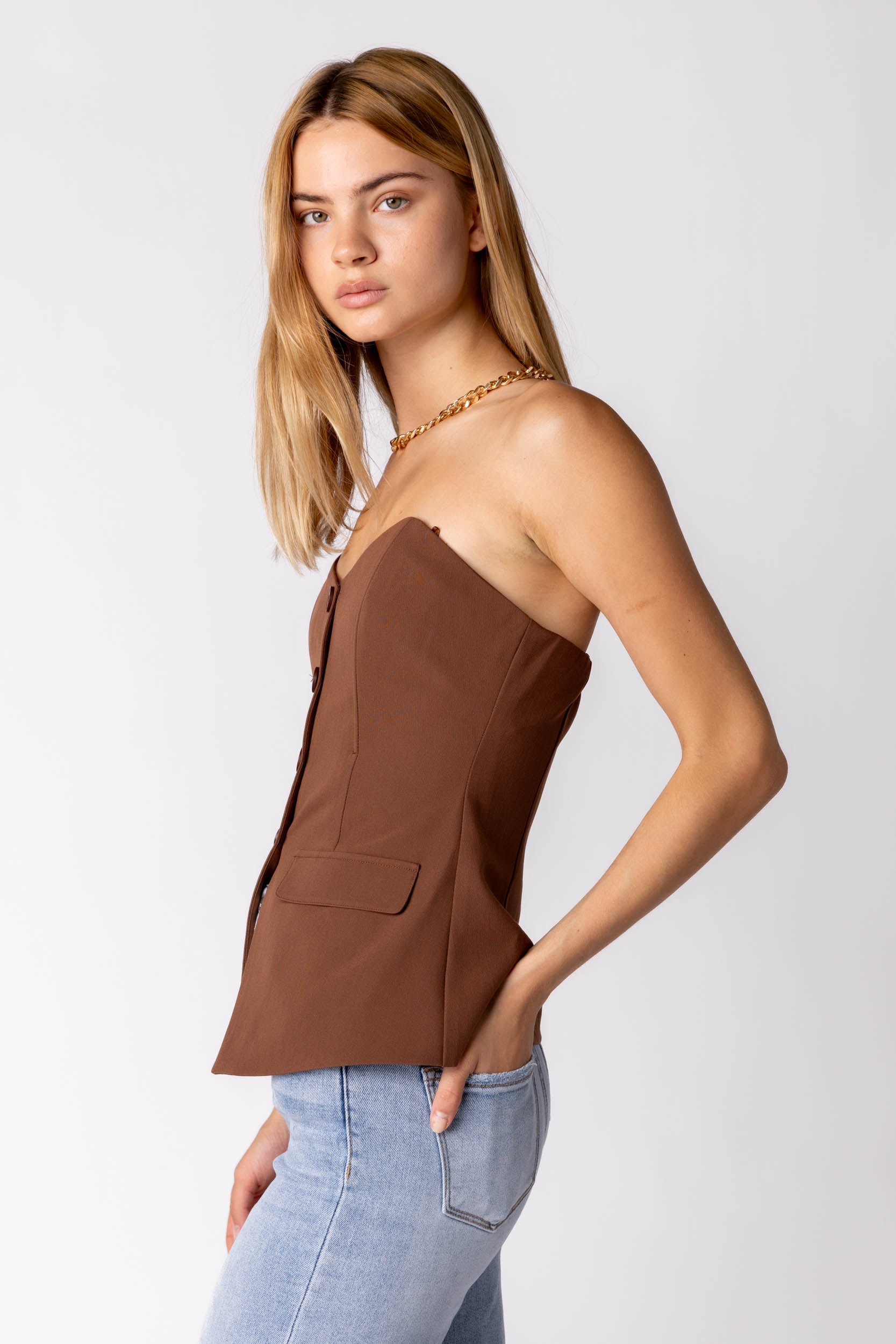 SALE - Briley Tailored Strapless Top