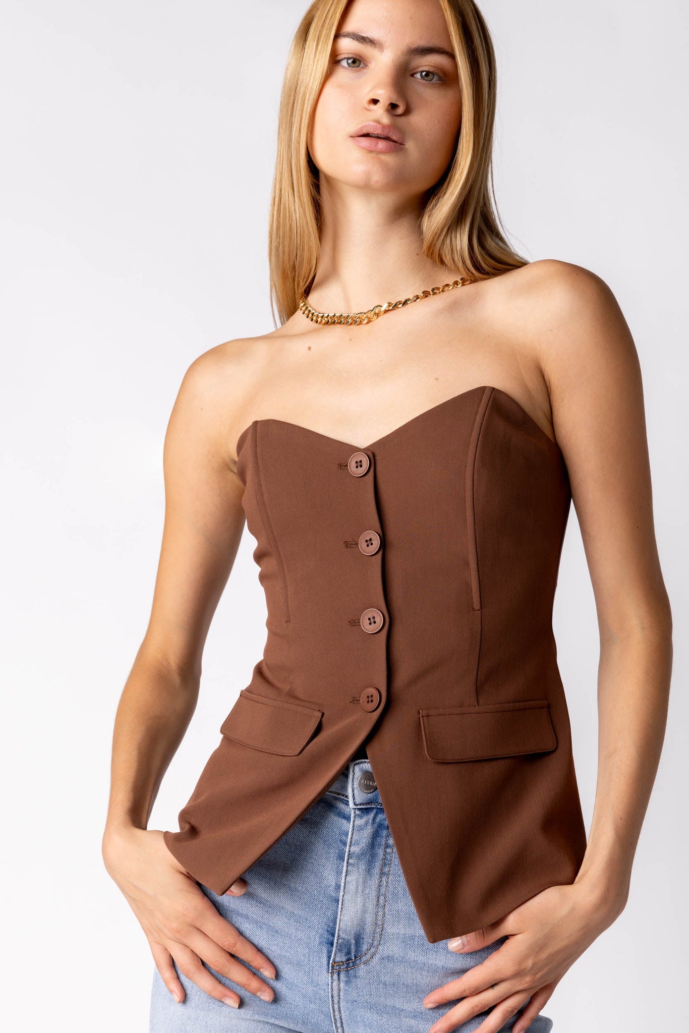 SALE - Briley Tailored Strapless Top