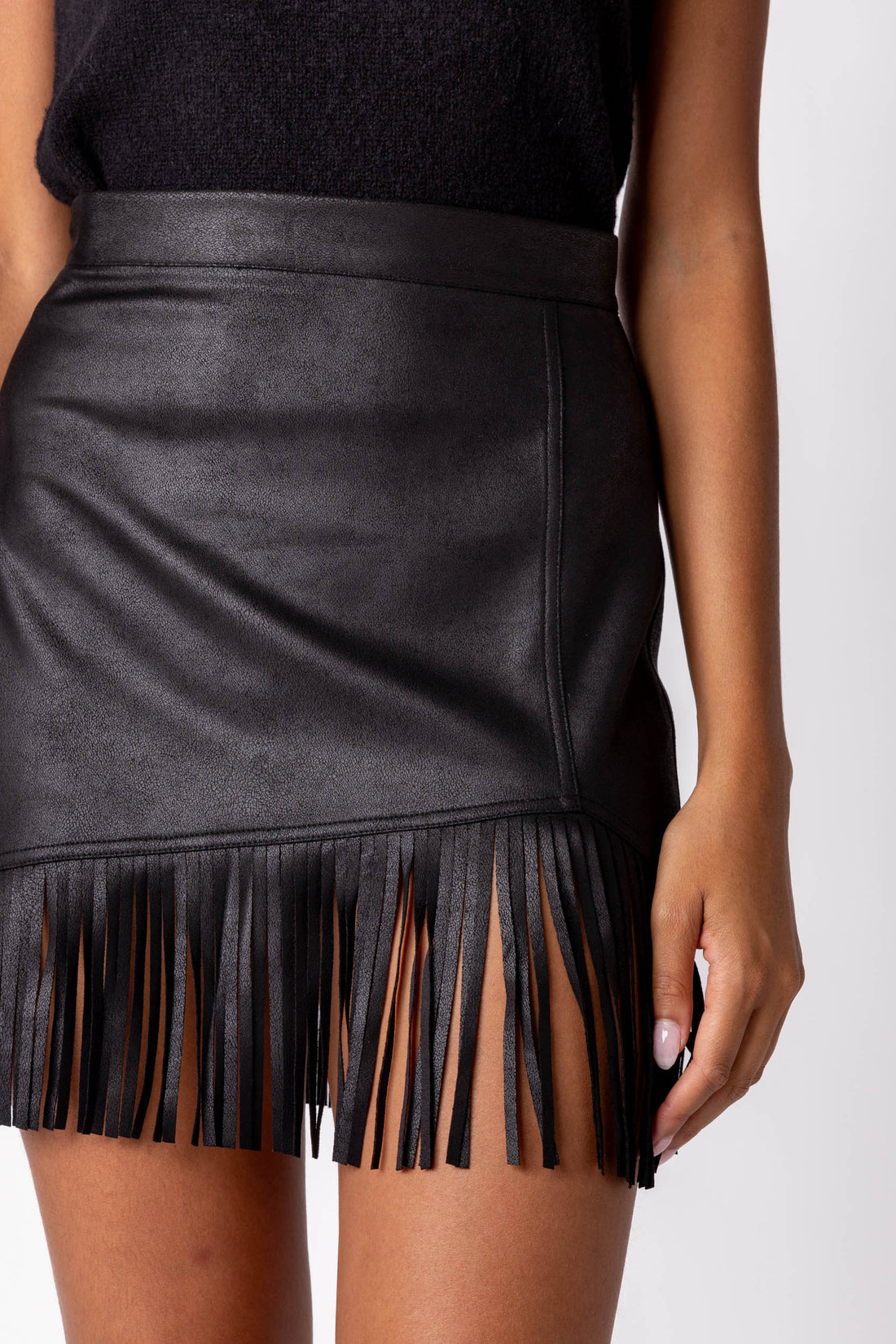 SALE - Lani Fringe Trim Mini Skirt