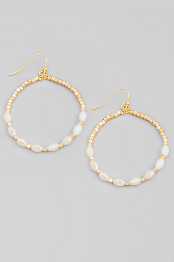 Lorena Multi Beaded Hoop Earring