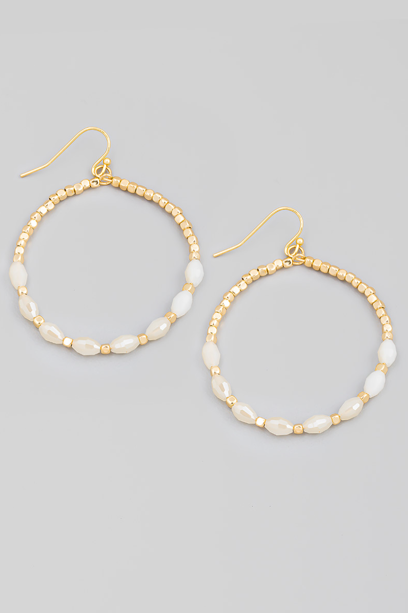 Lorena Multi Beaded Hoop Earring