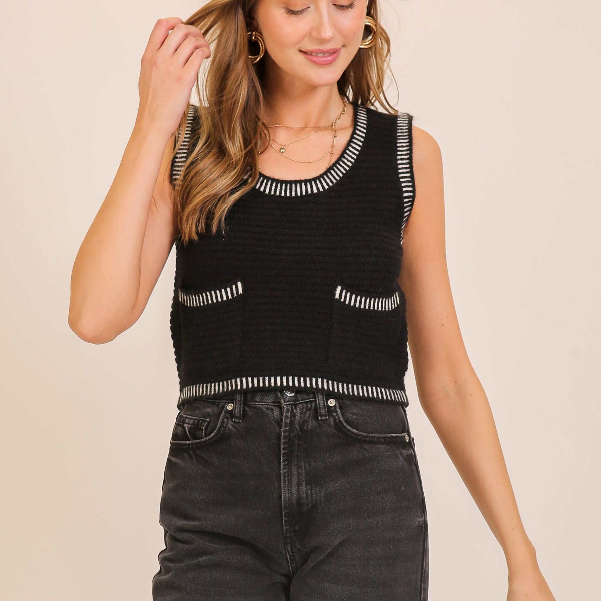 Kingsley Edge Stitch Vest