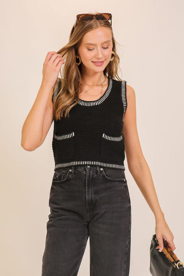 Kingsley Edge Stitch Vest