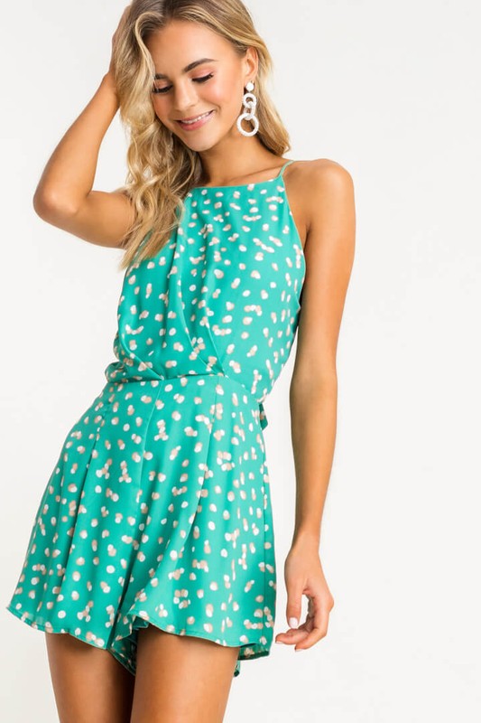 Jolene Printed Tie Back Romper