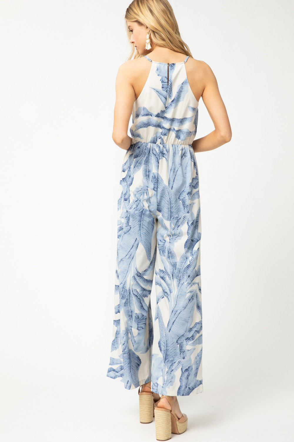 Miramir Palm Print Jumpsuit