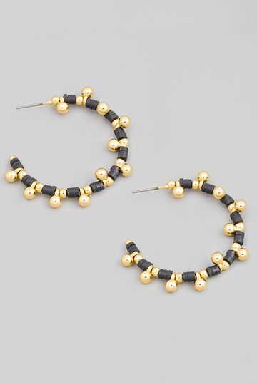 Rerva Beaded Hoop Earring