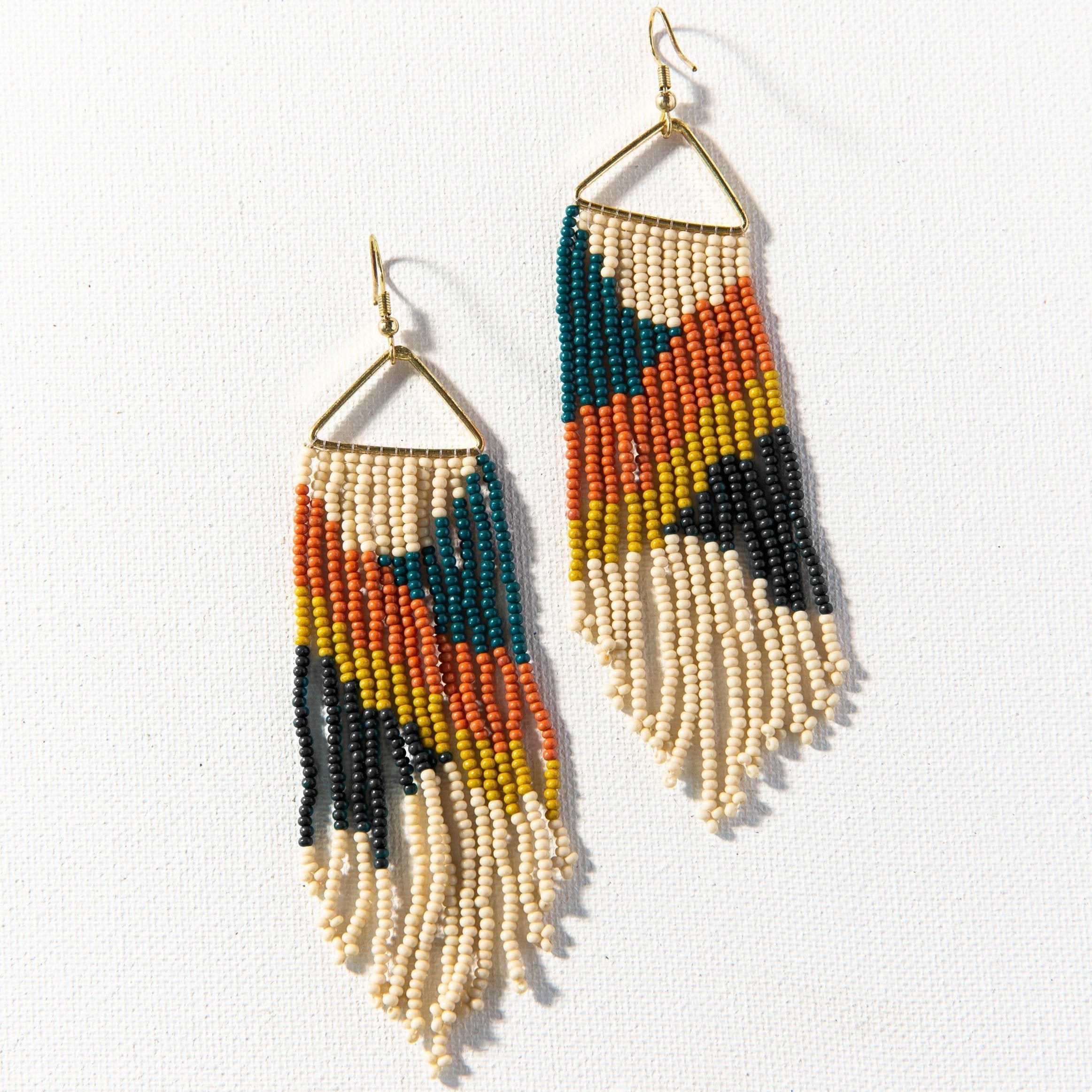 Ink+Alloy Multi Color Fringe Earring