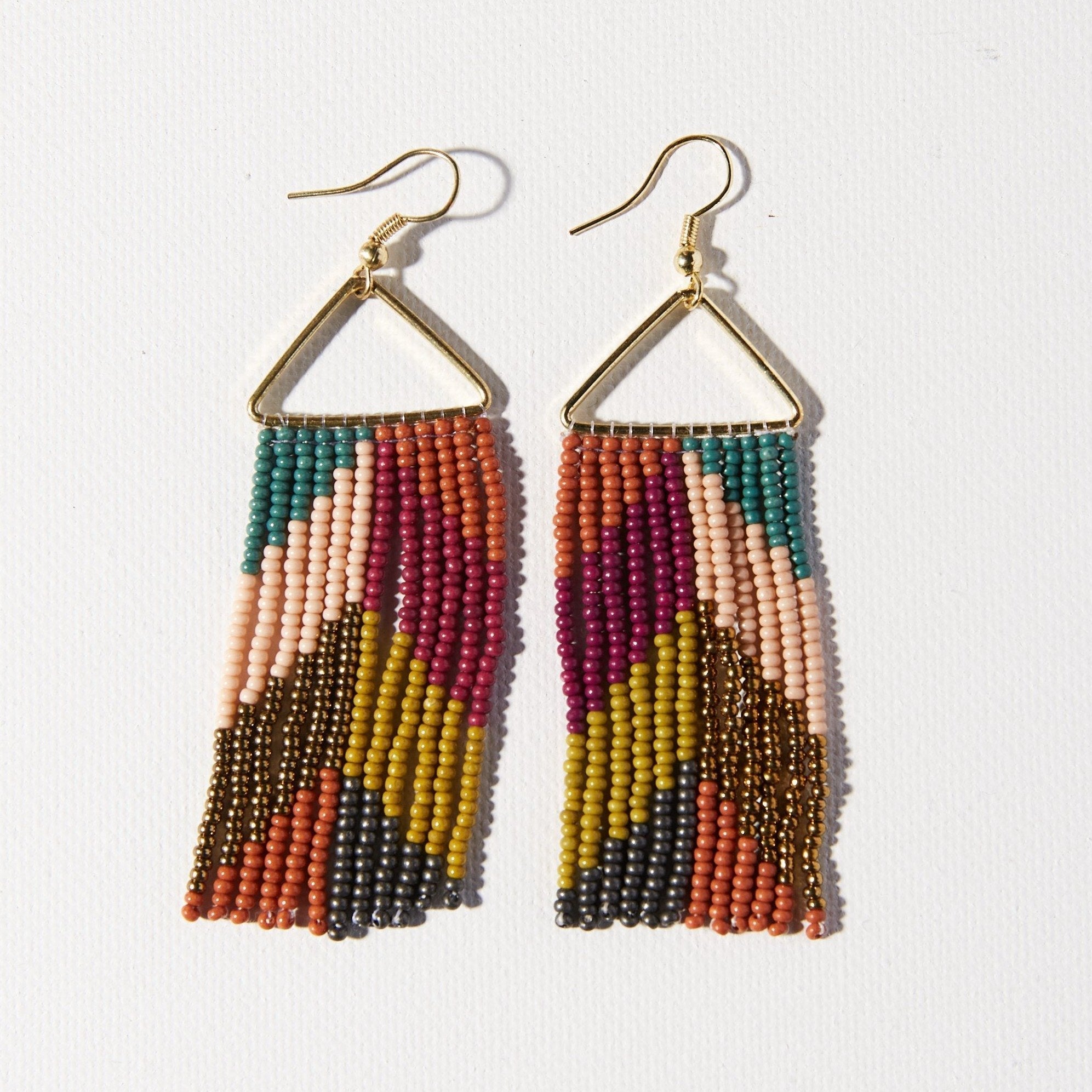 Ink+Alloy Chevron on Triangle Earring