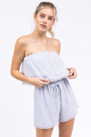 Scout Fringe Detail Layered Romper