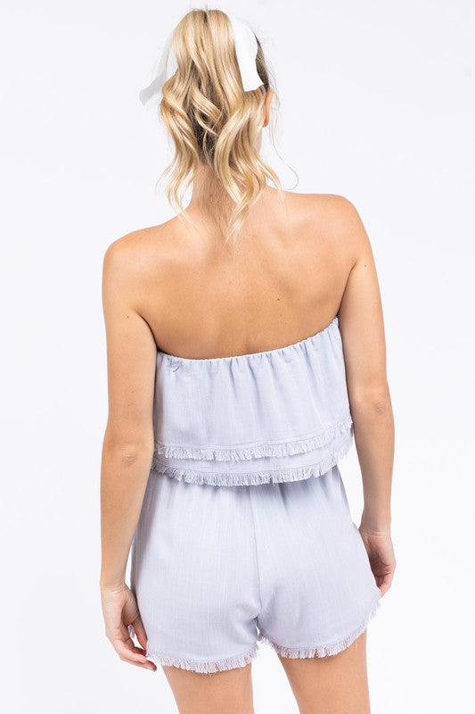 Scout Fringe Detail Layered Romper