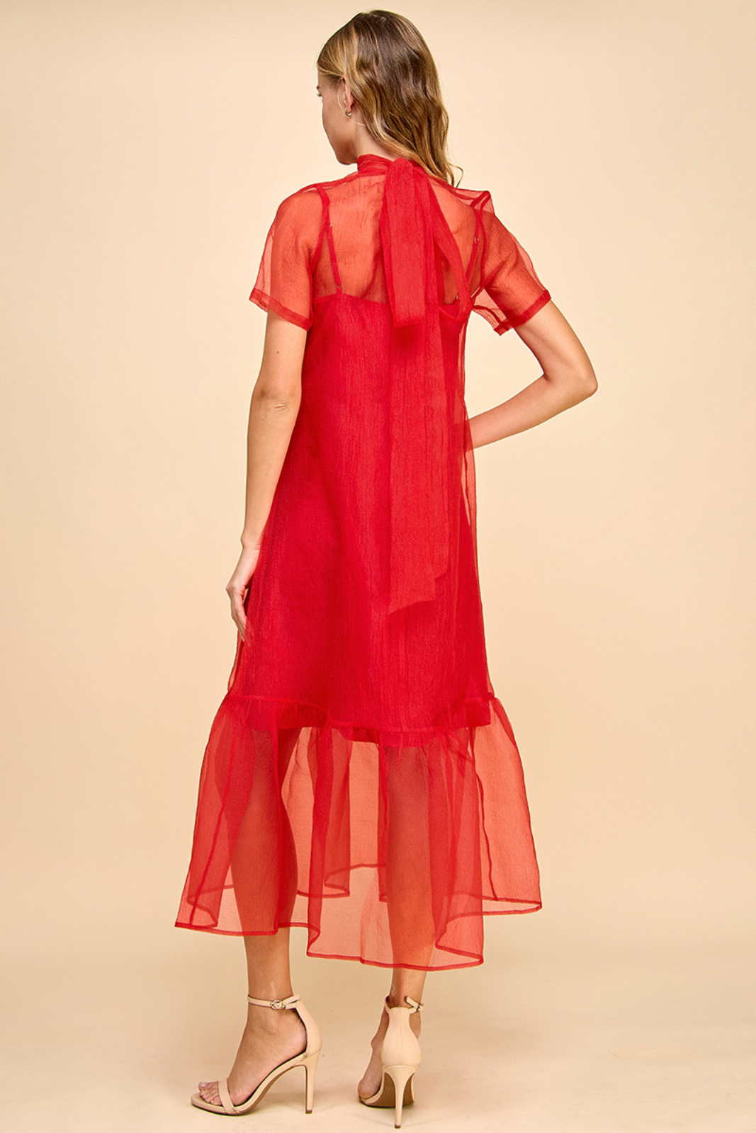 Scarlett Mesh Overlay Maxi Dress